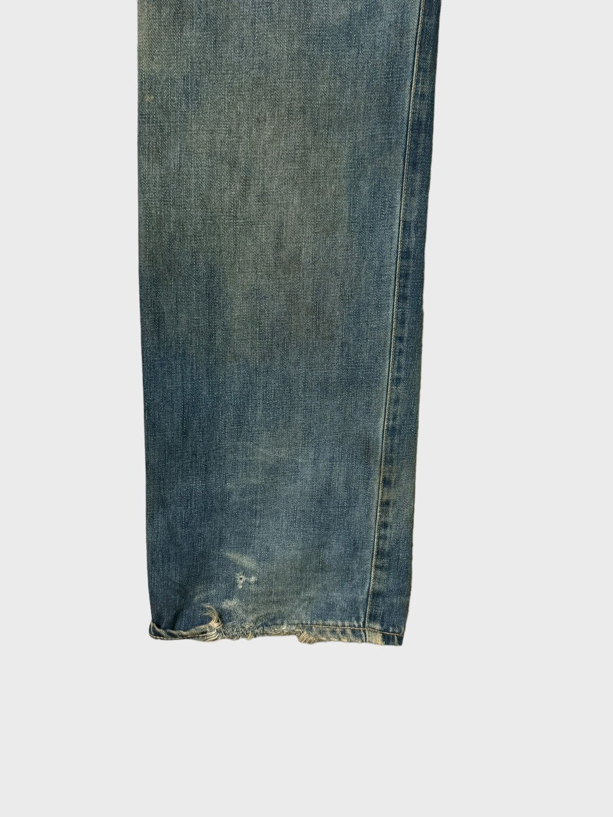 Vintage Edwin 505 Mud Wash Distressed Selvedge Jeans - 13