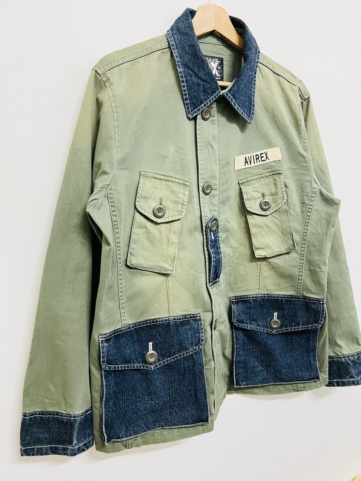 Avirex Cargo Military Spec Light Denim Jacket - 3