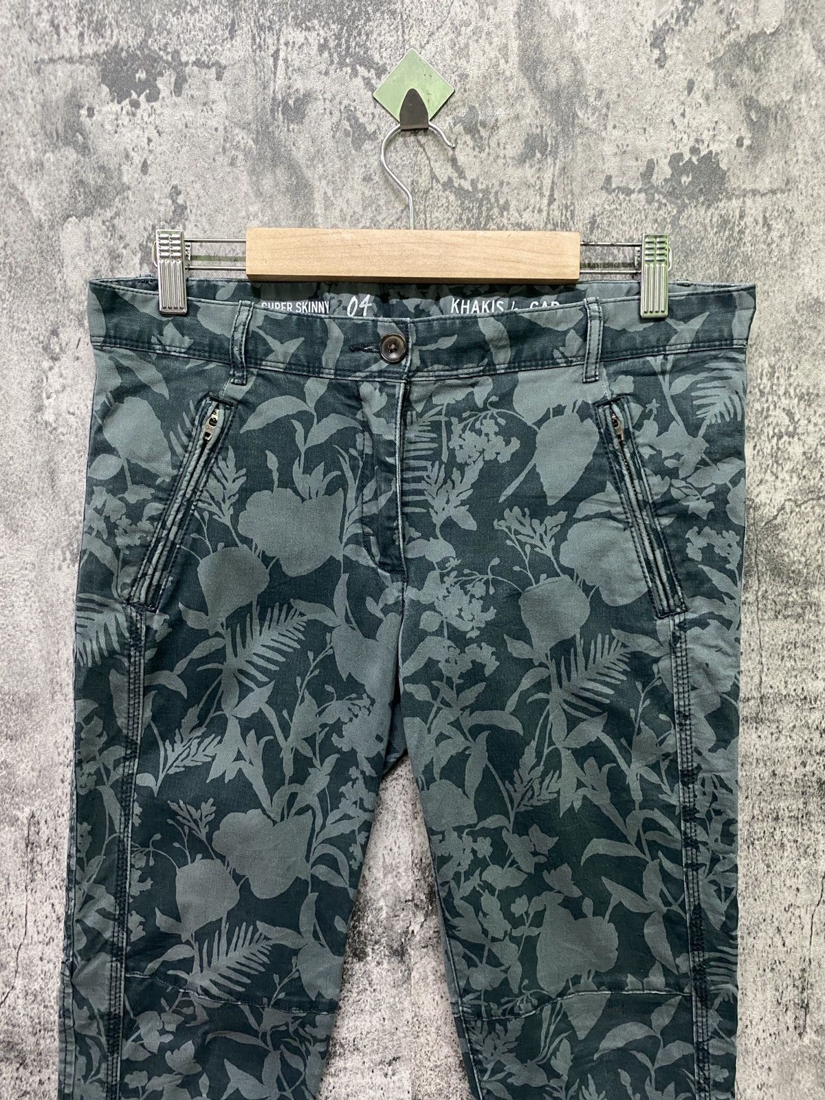 Khakis By Gap Japan Made Super Skinny Floral Design Pants - 3