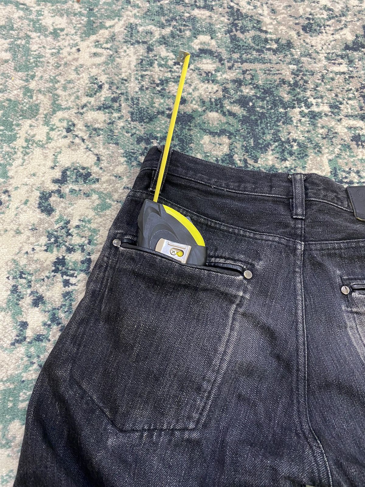 Lemaire Black Leather Lining Pocket Jeans - 21