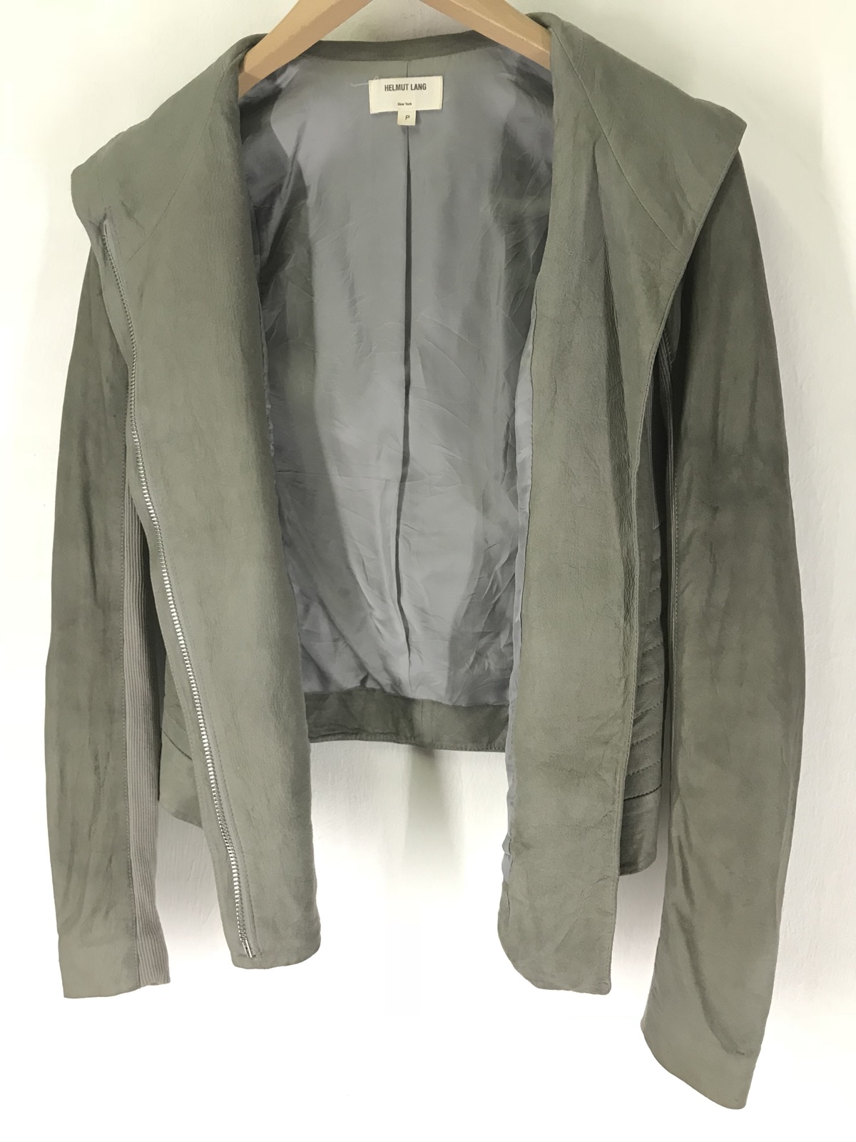 2000s Helmut Lang Biker Paper Leather Jacket - 9