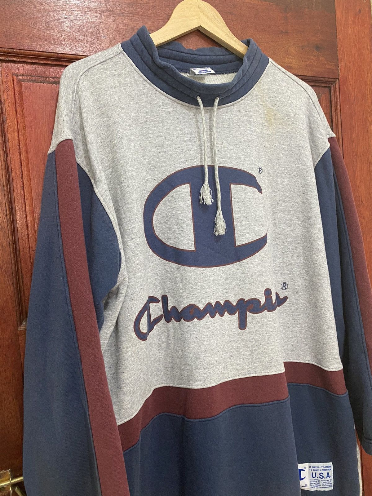 Vintage 90s Champion Big Logo Pullover Sweatshirt - 3