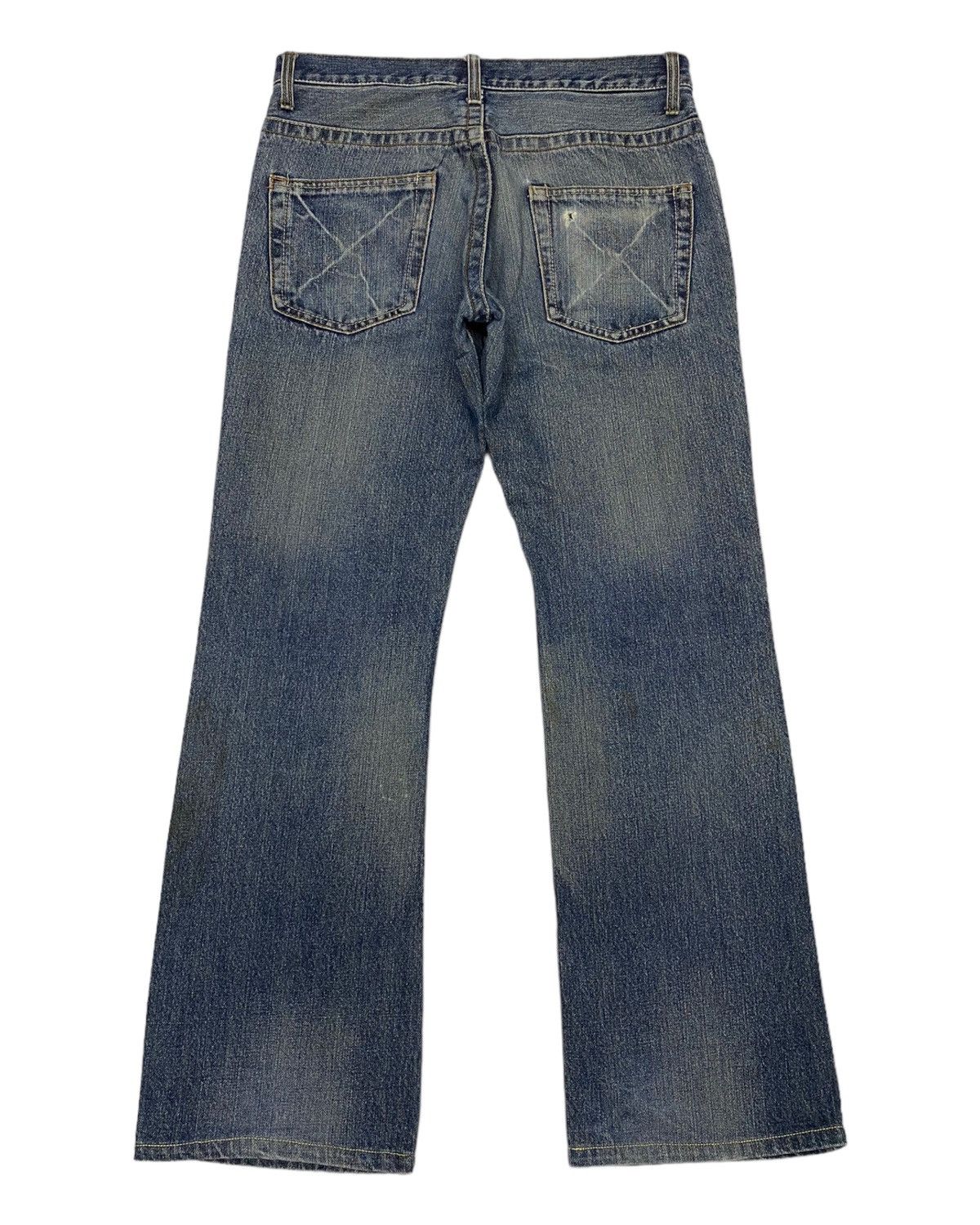 Archival Clothing - FLARED🔥ROOT THREE DISTRESSED DENIM JEANS - 2