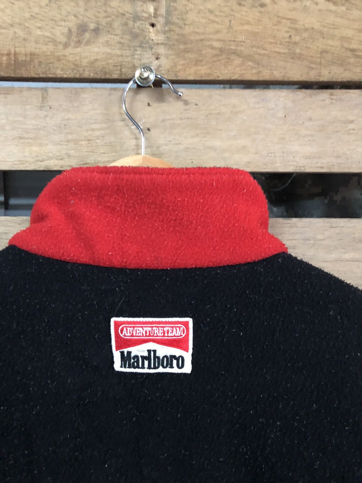 Vintage Marlboro Patch Logo Fleece Half Zipper Jacket - 6