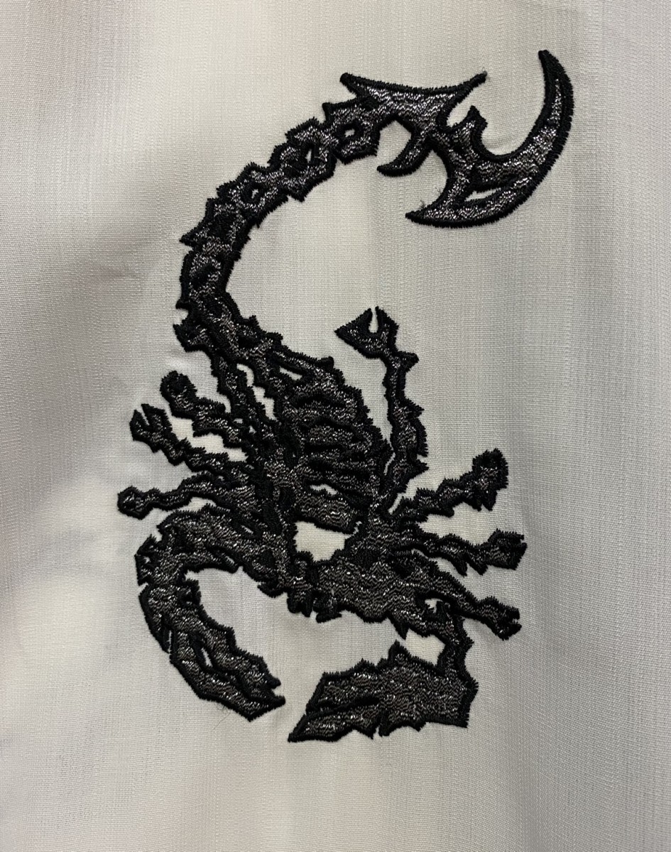 Japanese Brand - Modern Kimono Cardigan Embroidery Scorpion Logo - 7
