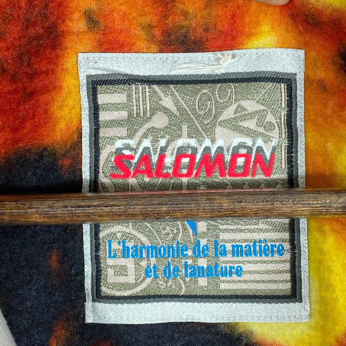 Vintage 90s Salomon Acid Flame Fleece Quater Zip Sweater - 8