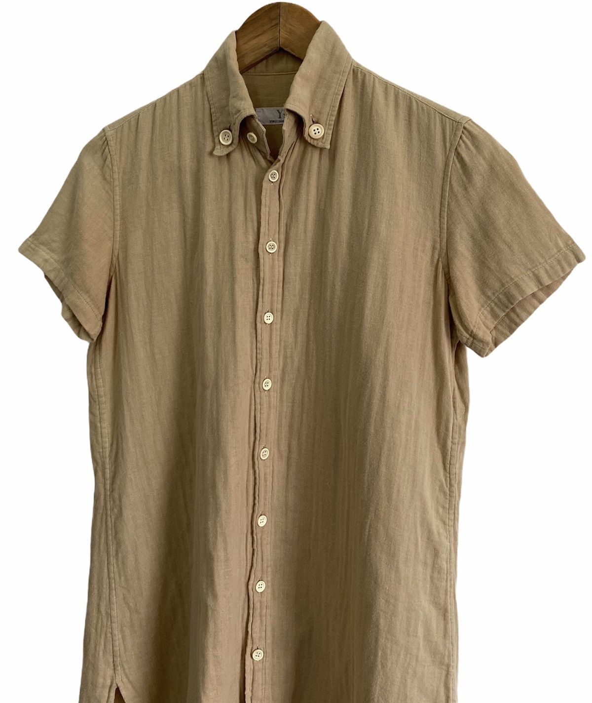 Y’s Yohji Yamamoto🇯🇵Old Cotton Hemp Button Long Shirt - 4