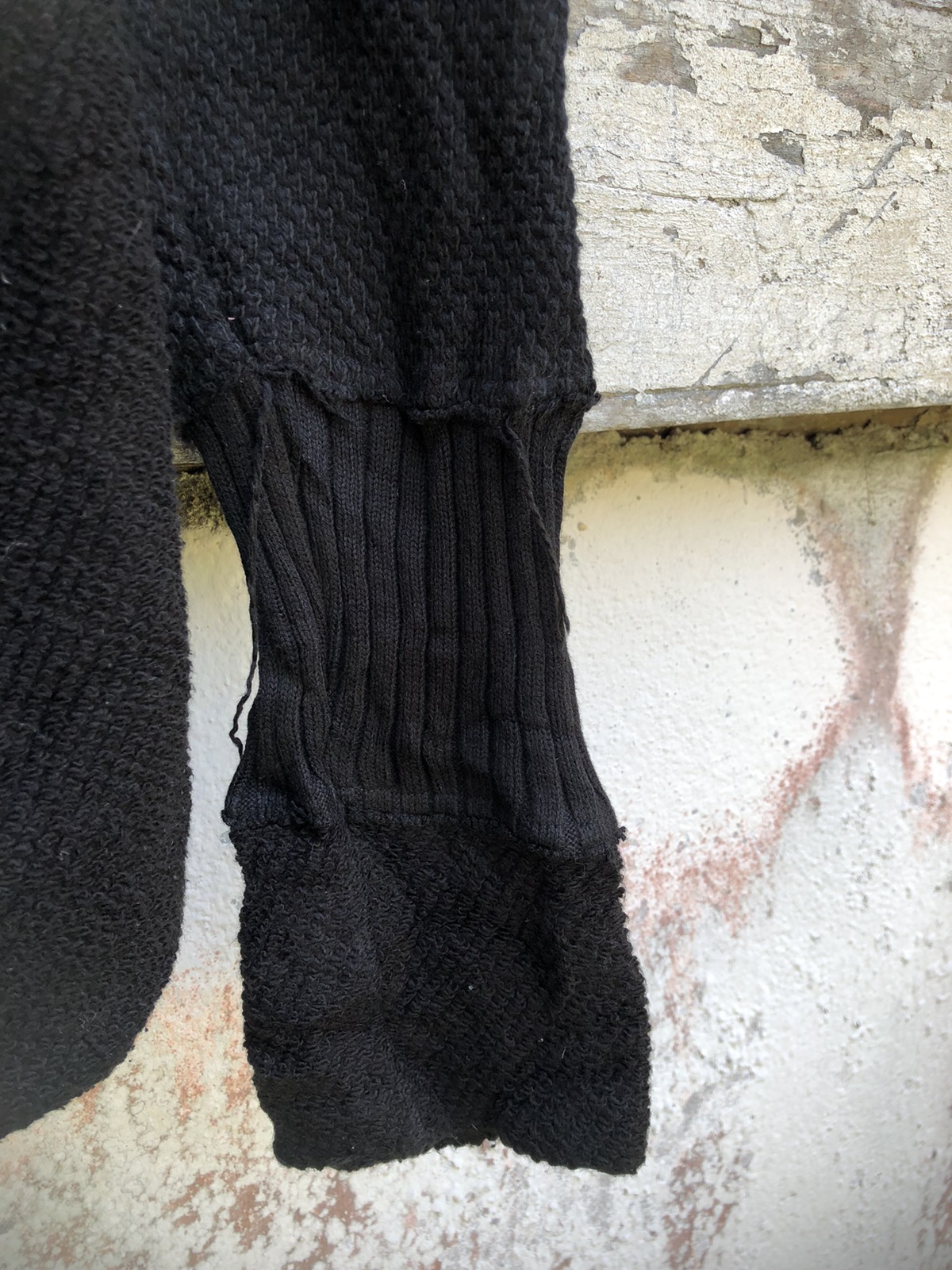 5351 Pour Les Hommes - 5351 Pour Les Hommes Ribbed Raw Patch Arm Knitwear - 10