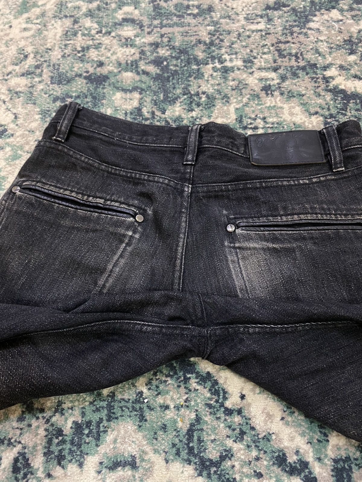 Lemaire Black Leather Lining Pocket Jeans - 23