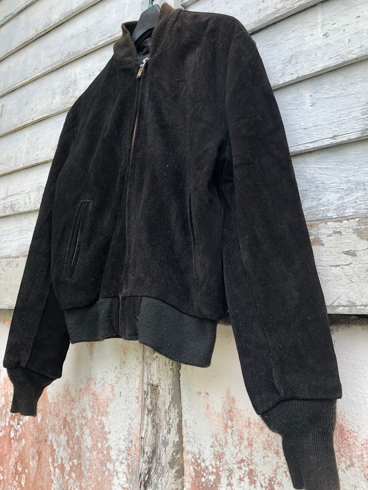 Vintage Schott Black Suede Leather Jacket - 2