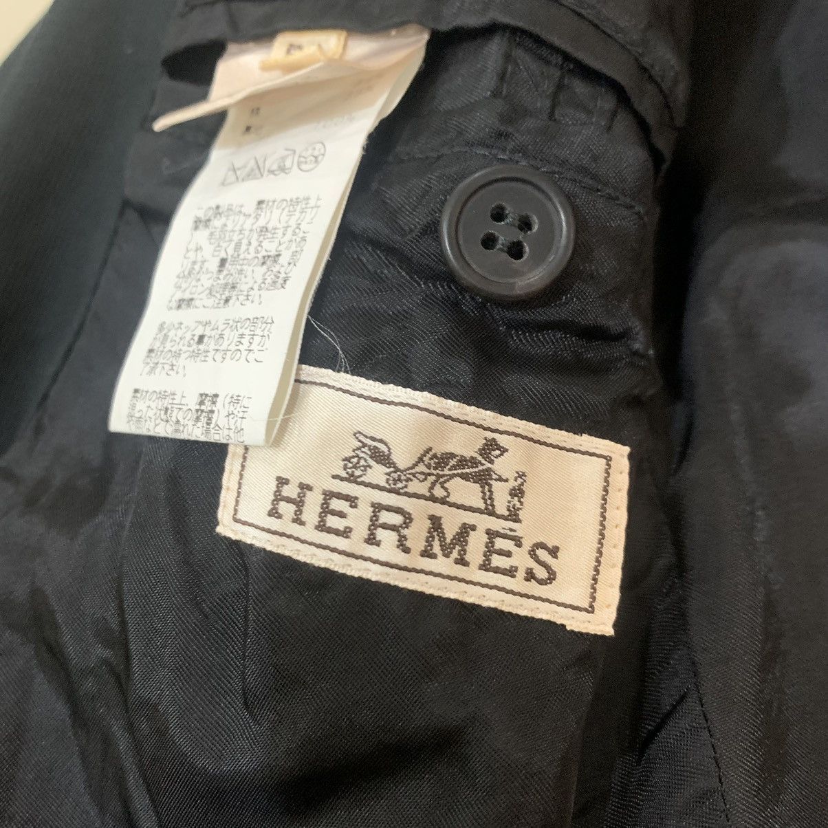 Vintage Hermes Lin Linen 4 Pocket Jacket - 12