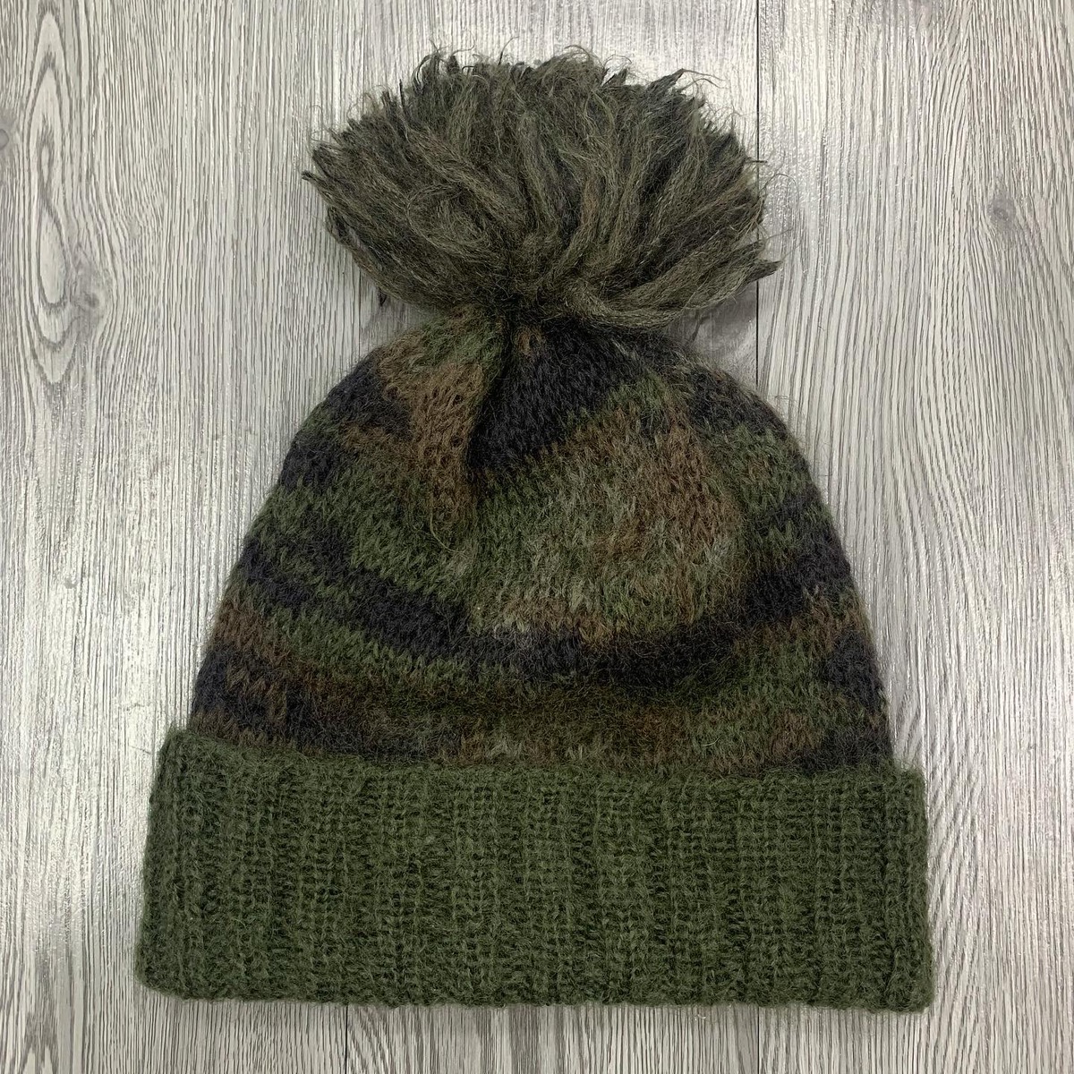 Hysteric Glamour Chunky Camo Mohair Beanie Hat - 1