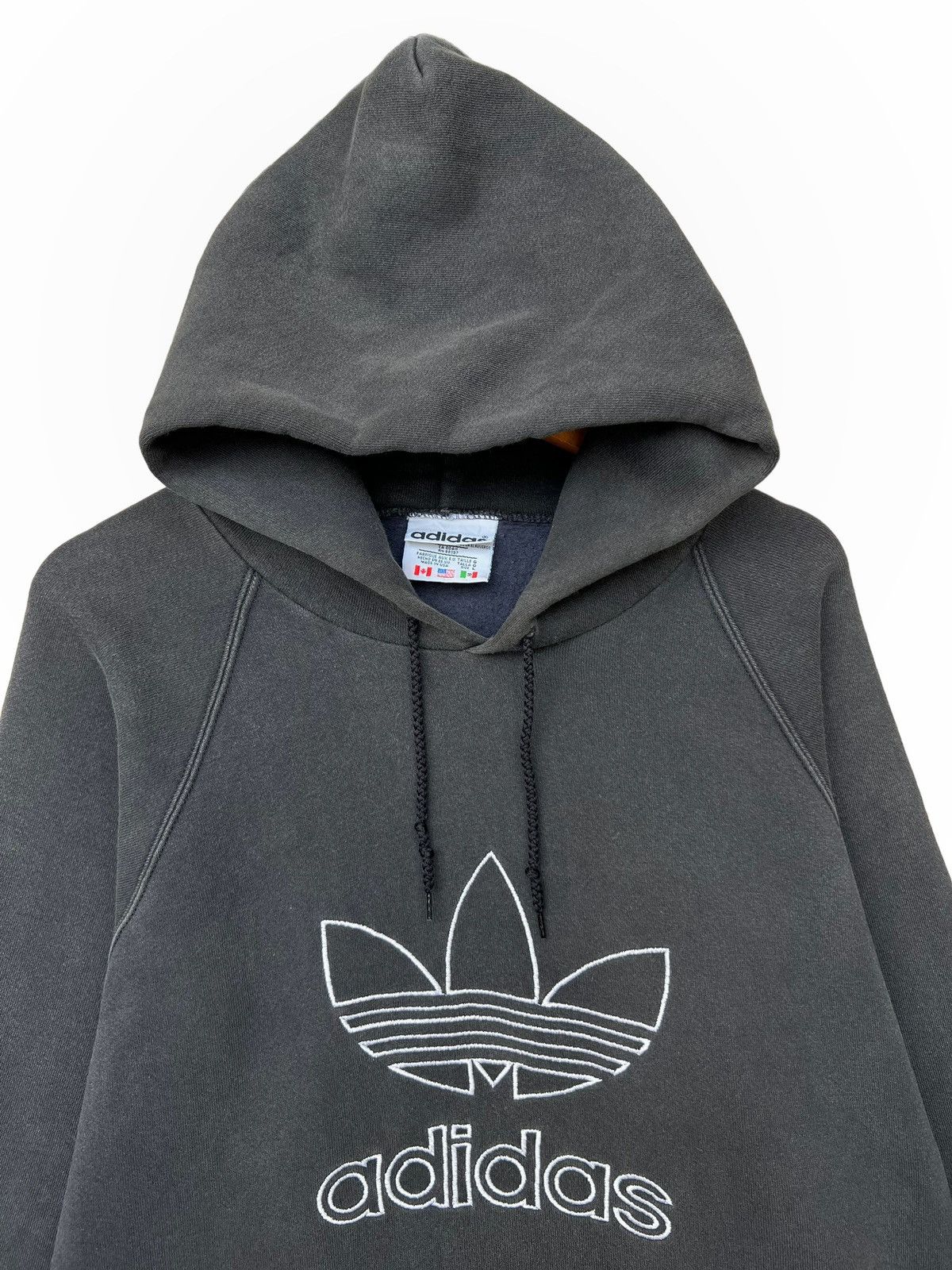 Vintage 90s Adidas Sunfaded Baggy Boxy Sunfaded Hoodie - 5