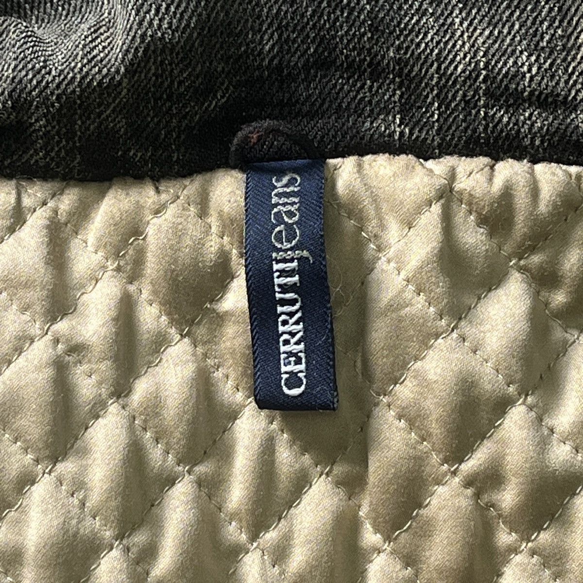 Black Vintage Cerruti Jeans Quilted Italian Jacket - 20