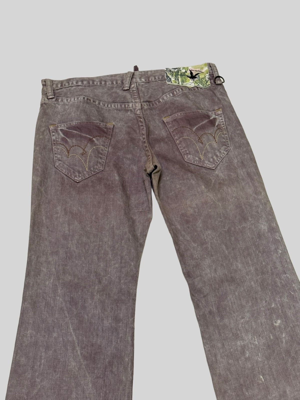 If Six Was Nine - Vintage Flared WOW Jeans Acid Wash Purple Denim - 9