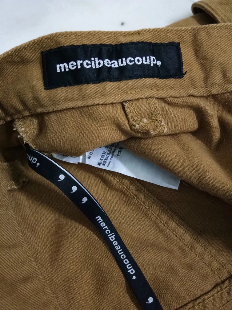 Mercibeaucoup - Mercibeaucoup Pocket cargo drop crotch pants khakis brown - 3