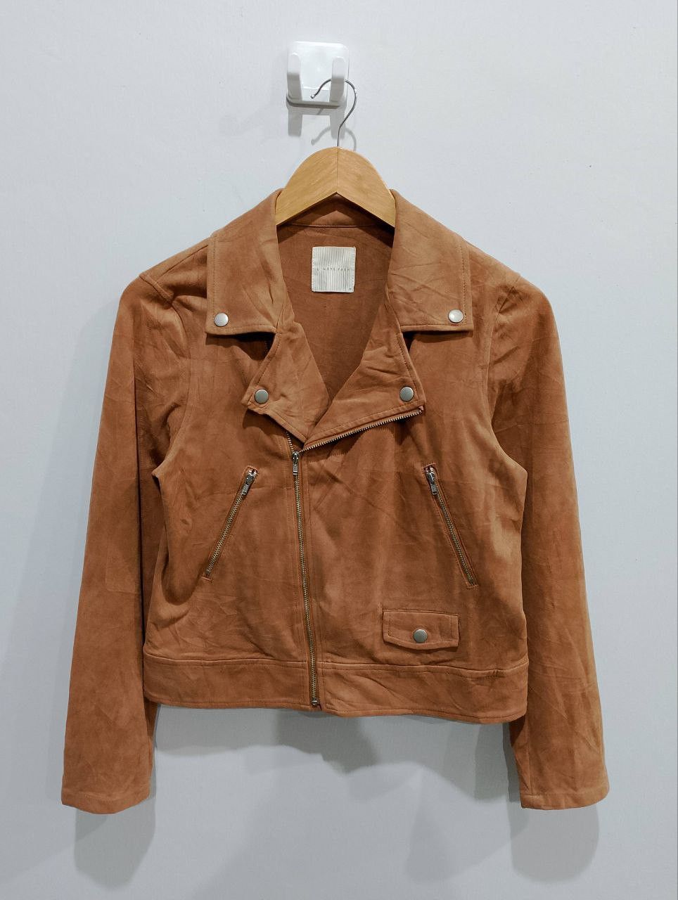 Archival Clothing - LOWRY'S FARM Tan Brown Suede Biker Jacket - 2