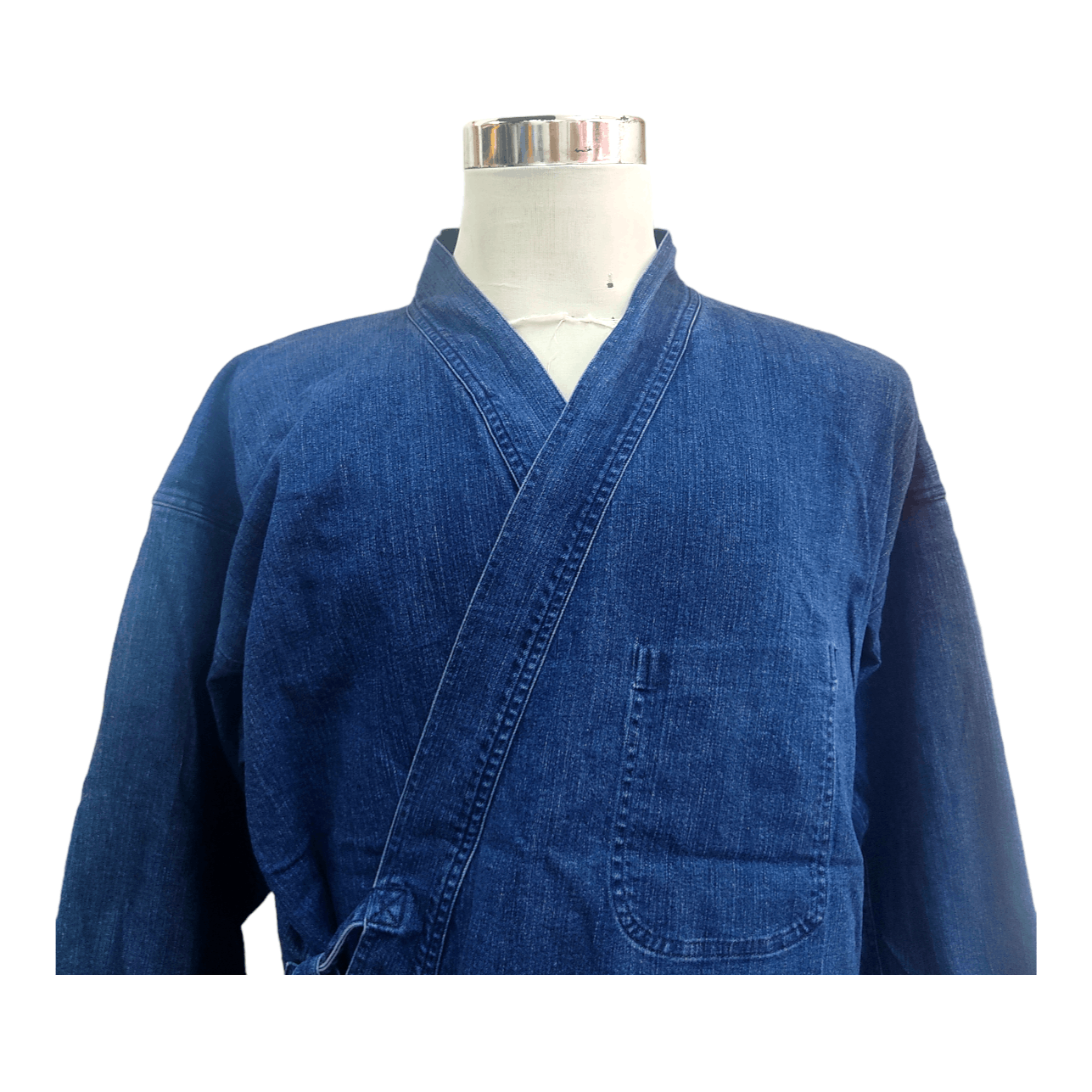KAIHARA DENIM Kamakura Denim Samue Kimono Jacket - 3