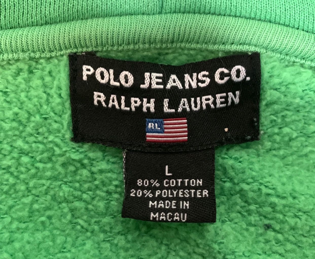 Vintage Polo Jeans Ralph Lauren Zip Up Crop Top Hoodie - 8