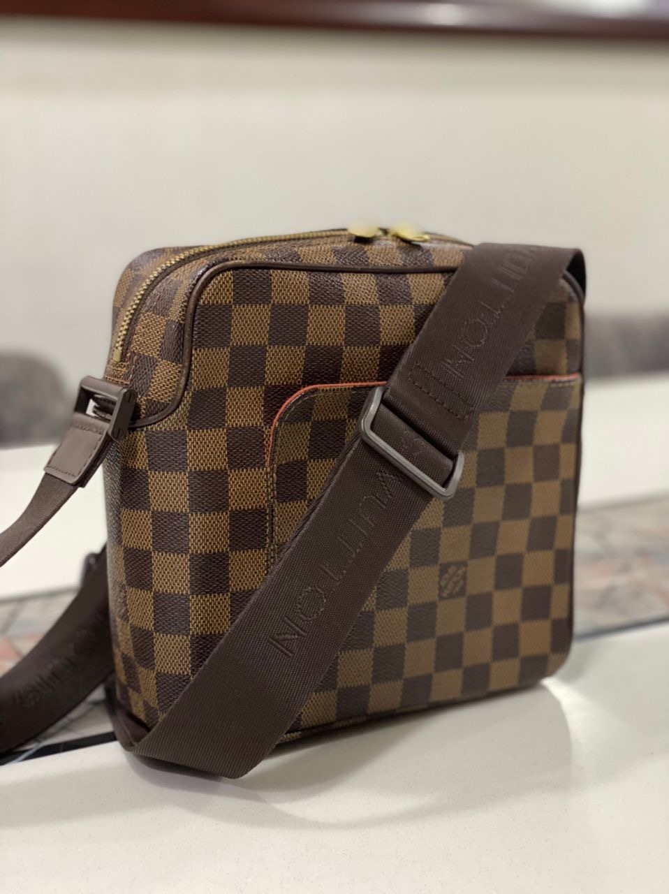 Authentic LOUIS VUITTON Damier Olav Pm - 1