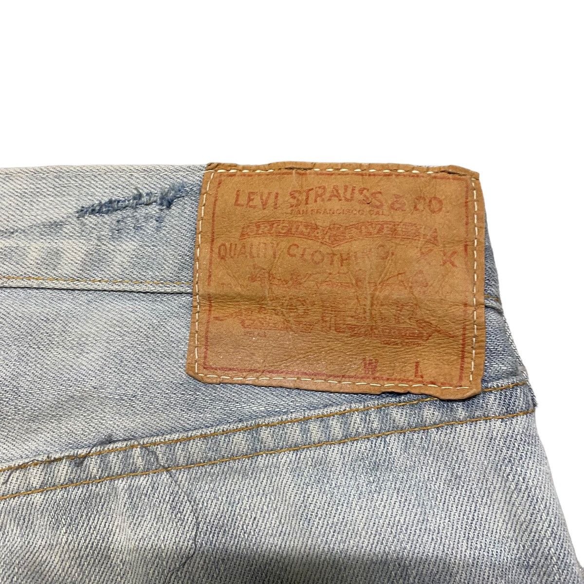 Vintage Levis 501 Big E Repro Denim Jeans Over Washed - 10