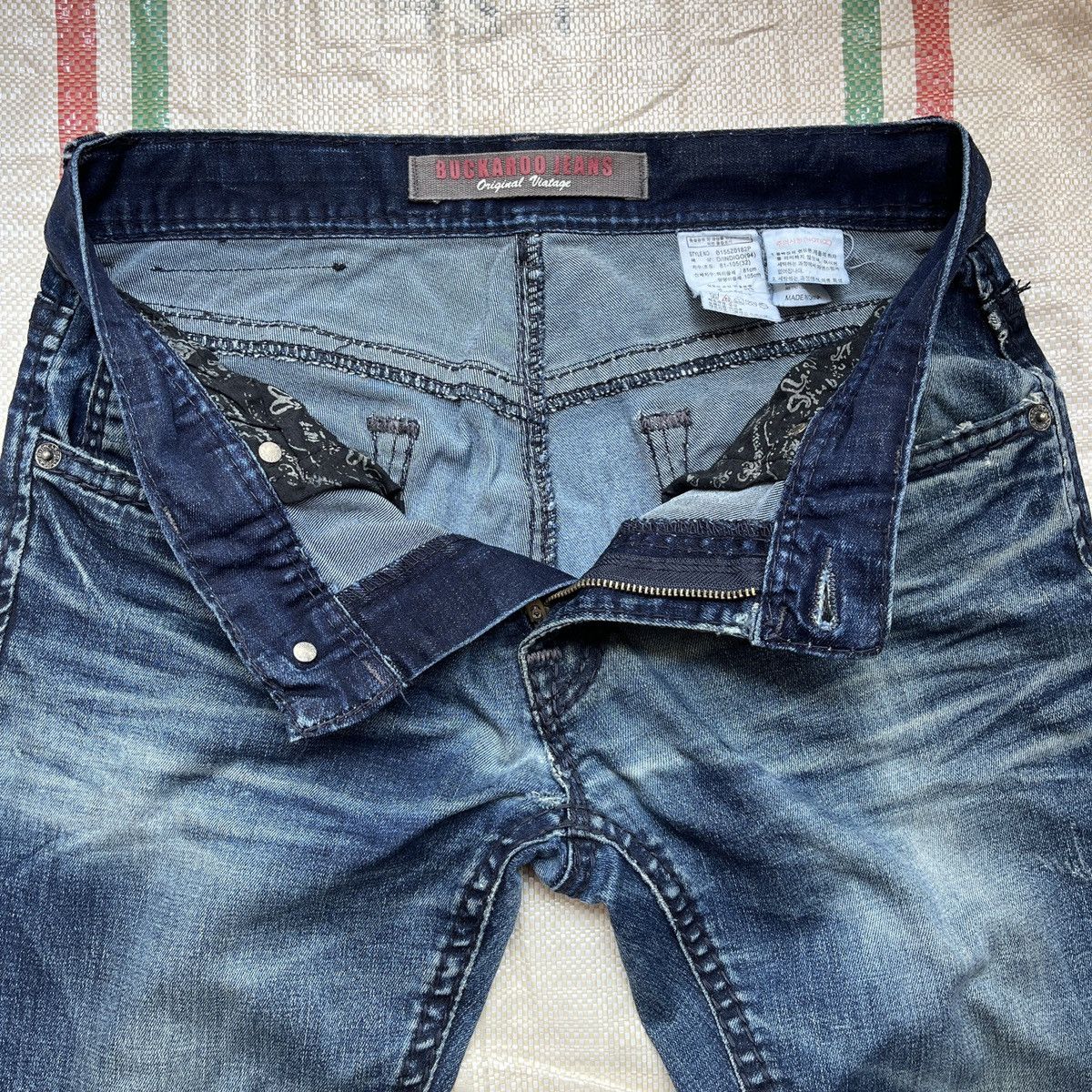 Vintage - Ripped Buckaroo Indigo Ink Jeans Fit Cut Japanese - 10