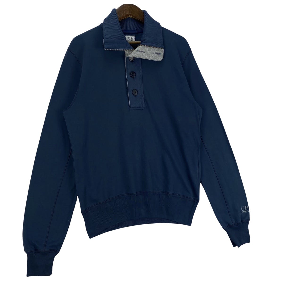 Vintage C.P Company Half Button Zipper Sweatshirt - 4