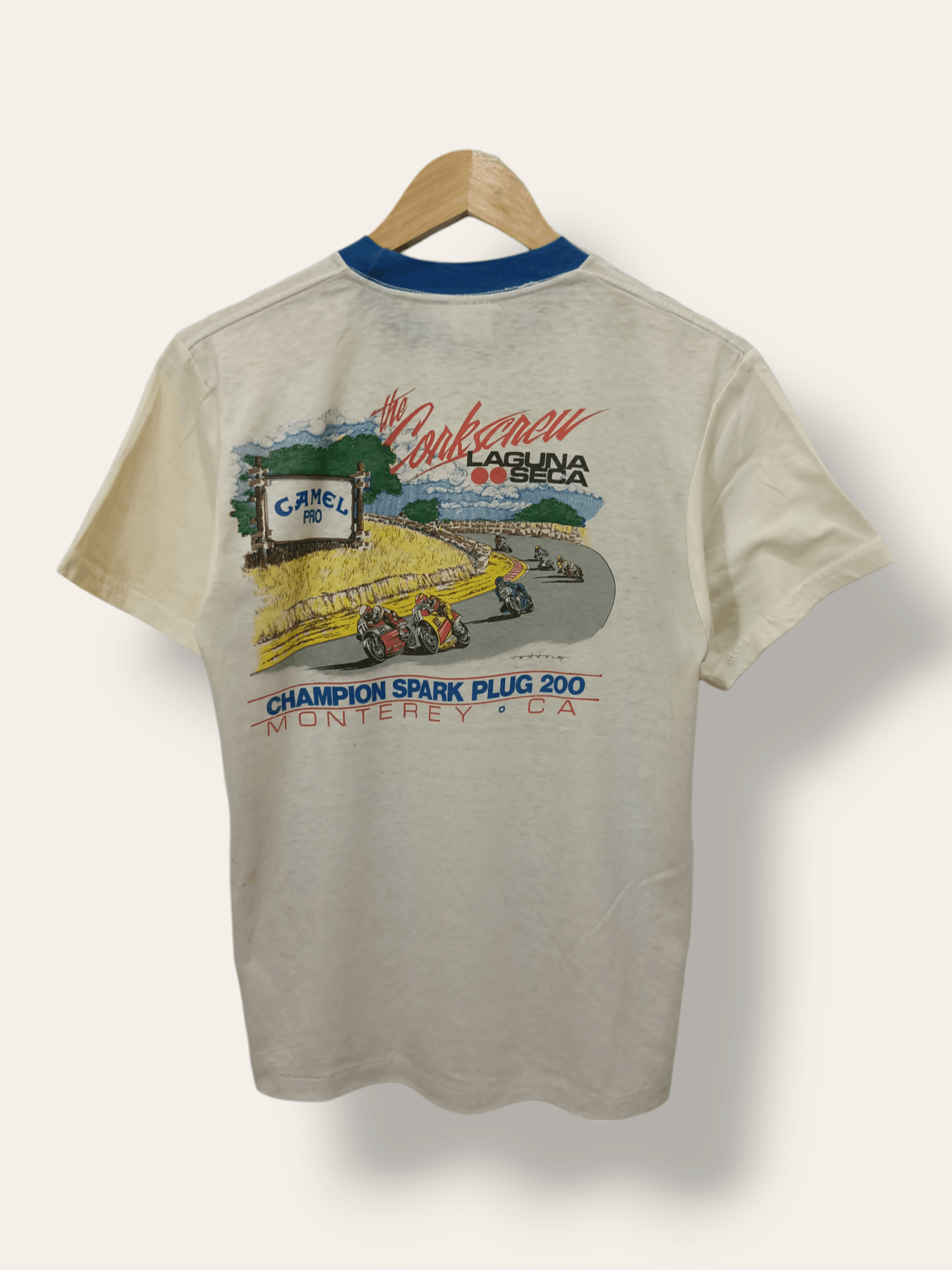 Rare Vintage 1985 Laguna Seca The Corkscrew California Tees - 1