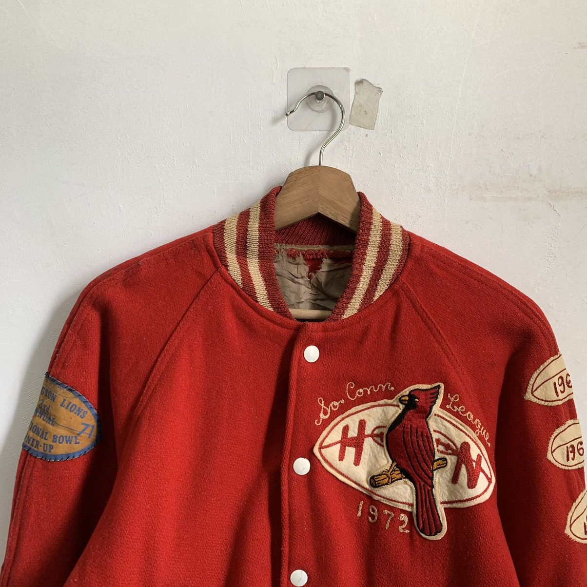 Vintage 70’s Hatchers Cardinal Varsity Jacket - 3