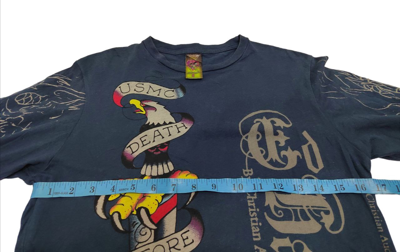 Vintage - Vintage Ed hardy Christian Audigier Blue Black Skull Tatoo - 6