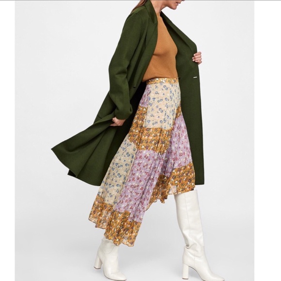 Zara Asymmetrical Floral Patchwork Boho Skirt - 7