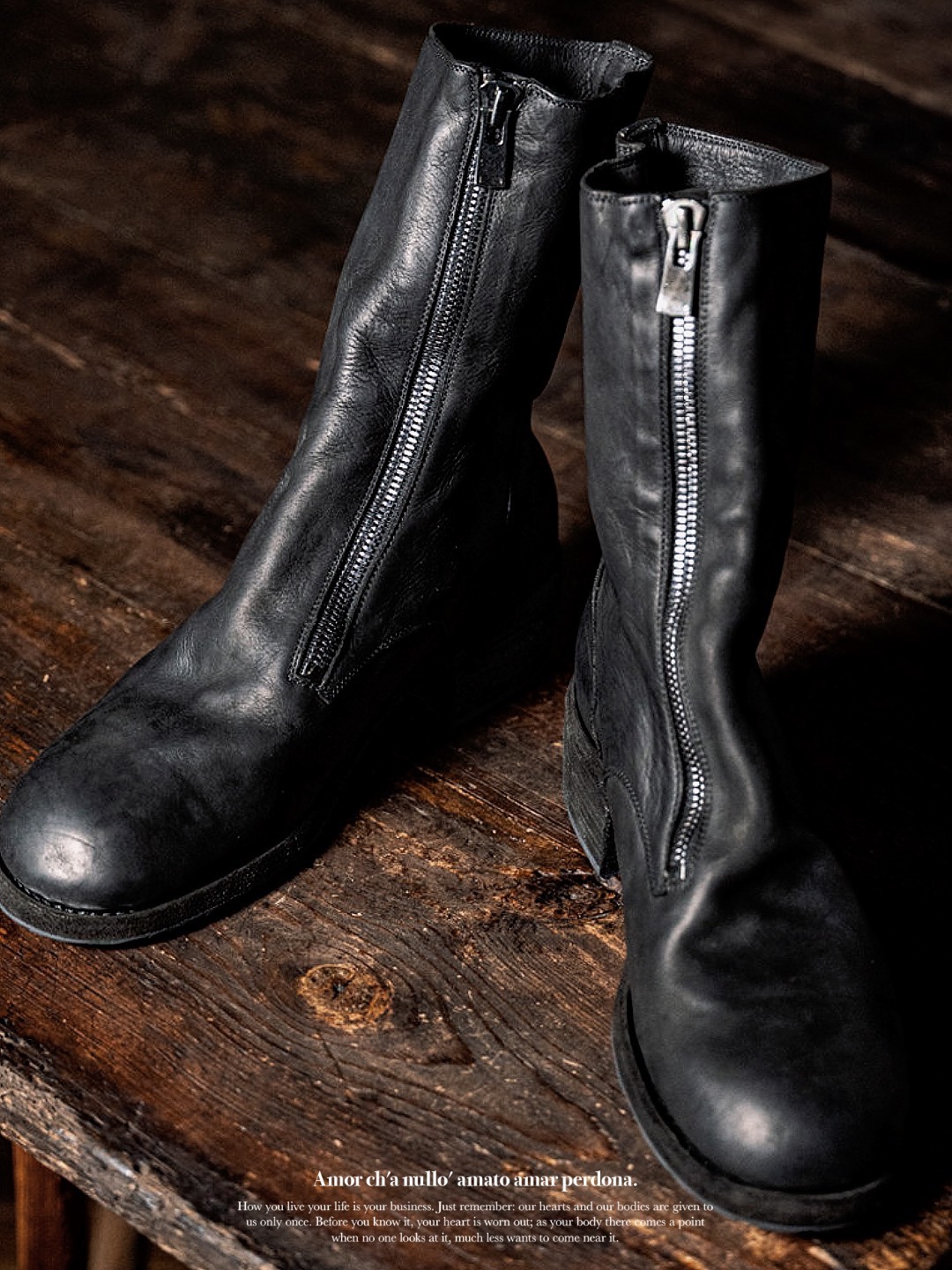  YOHJI YAMAMOTO Guidi calfskin zip-up boots - 3