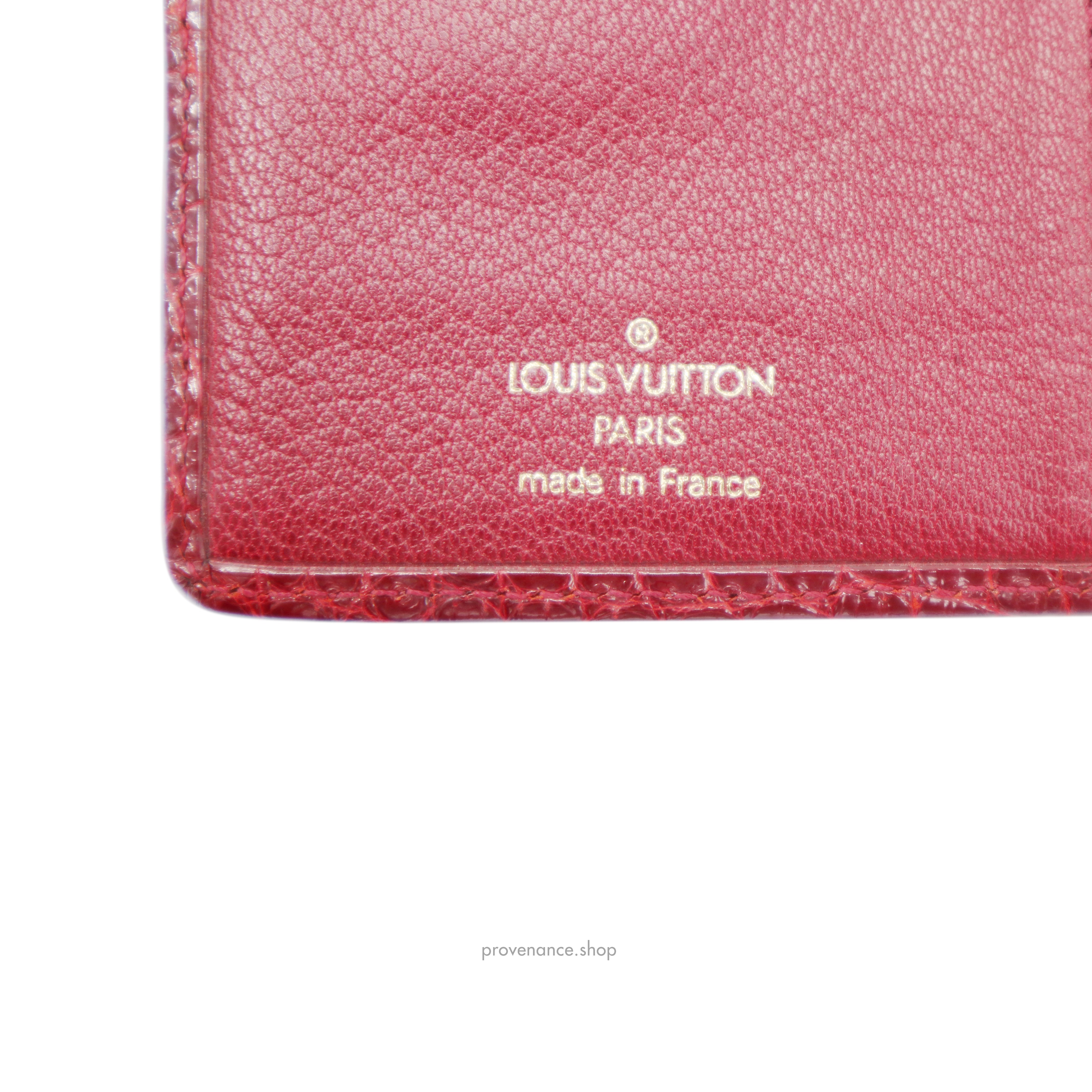 Louis Vuitton Special Order Agenda Fonctionnel PM - Alligator Rubis in Ruby Red Rubis Alligator