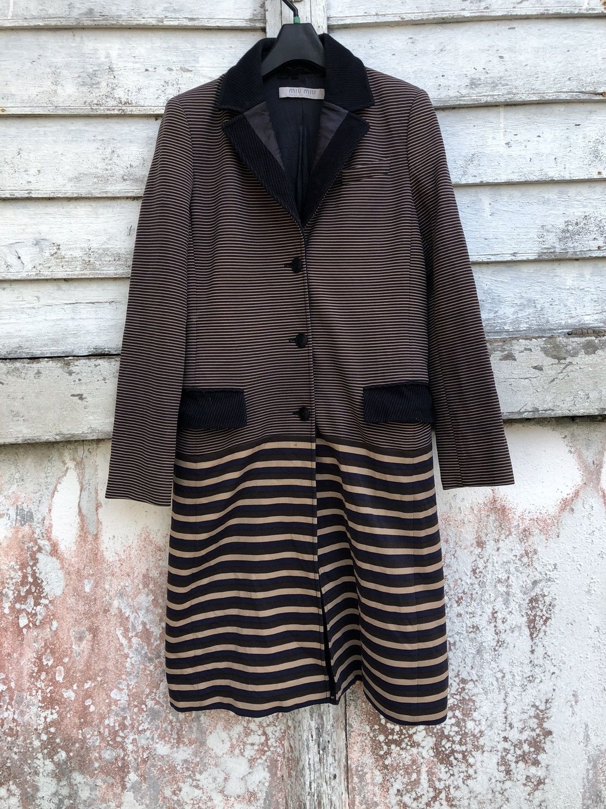 Vintage - Miu Miu Striped Coat - 1