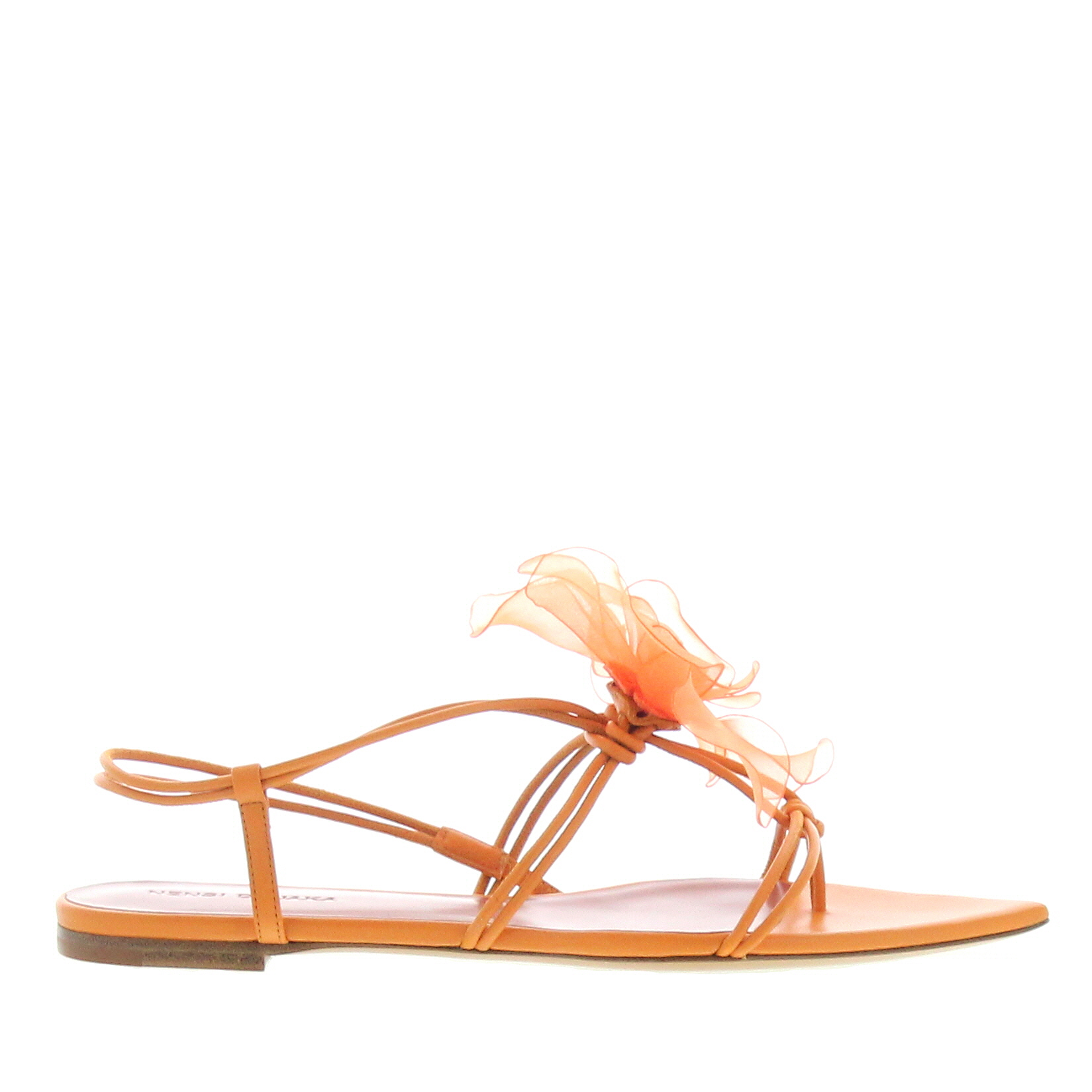 Flower Sandal Flat Orange - 1