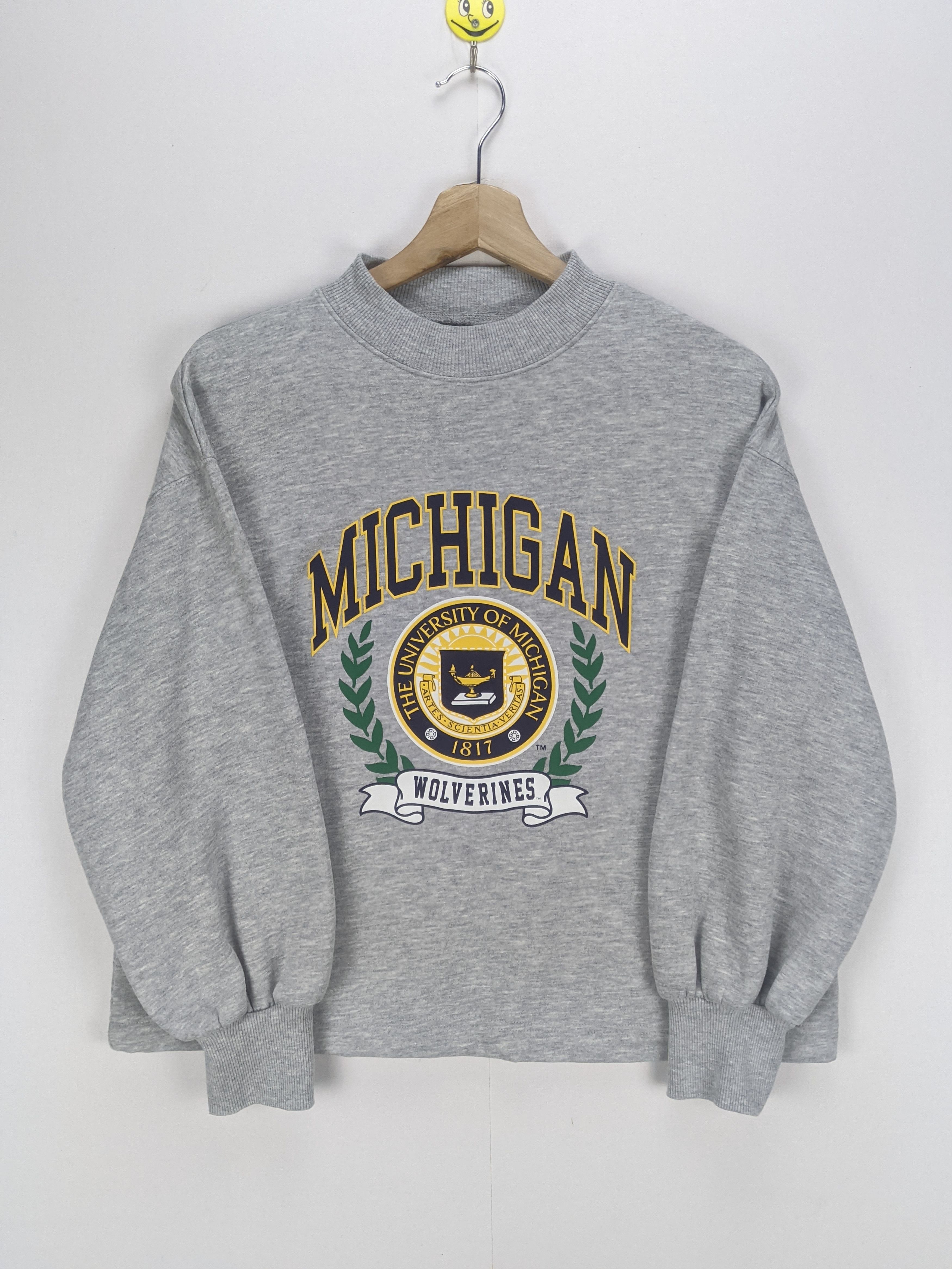 Japanese Brand - Steals🔥Cropped Sweatshirt University of Michigan - 5