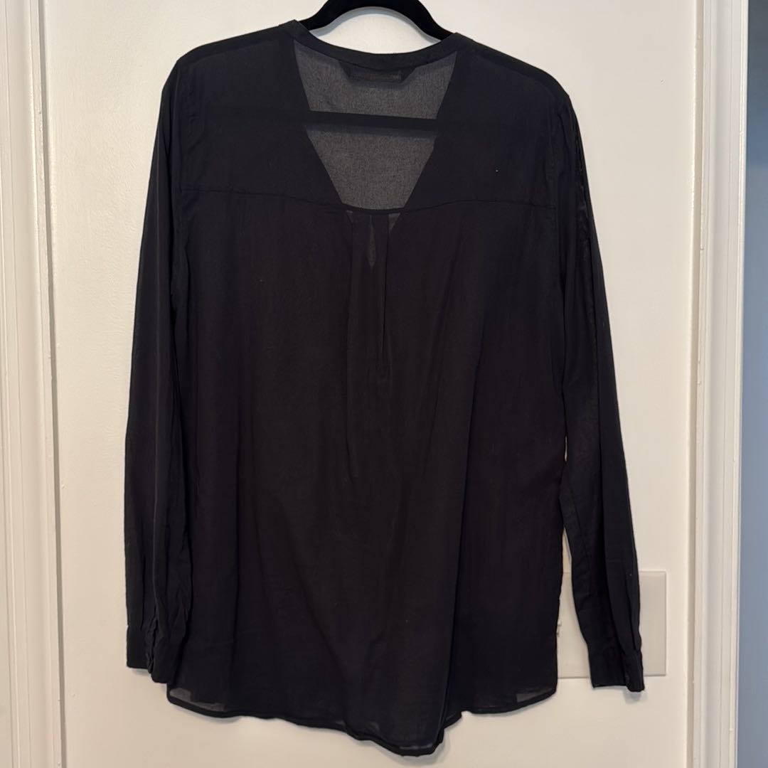 All Saints Black Ruffle Top - 3