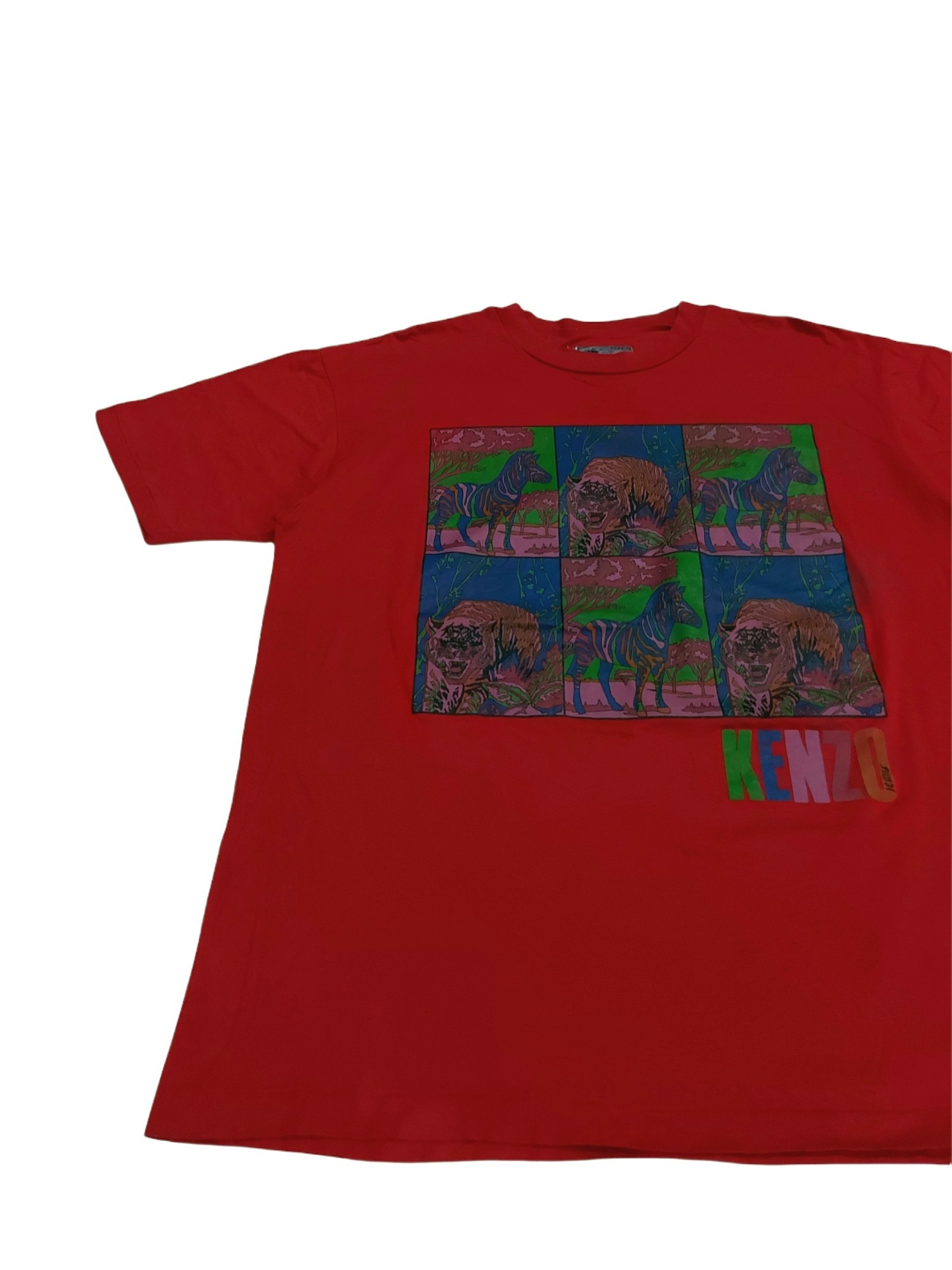 VERY RARE! VTG 80s KENZO JUNGLE "PREDATOR & PREY" SINGLE STITCH - 5