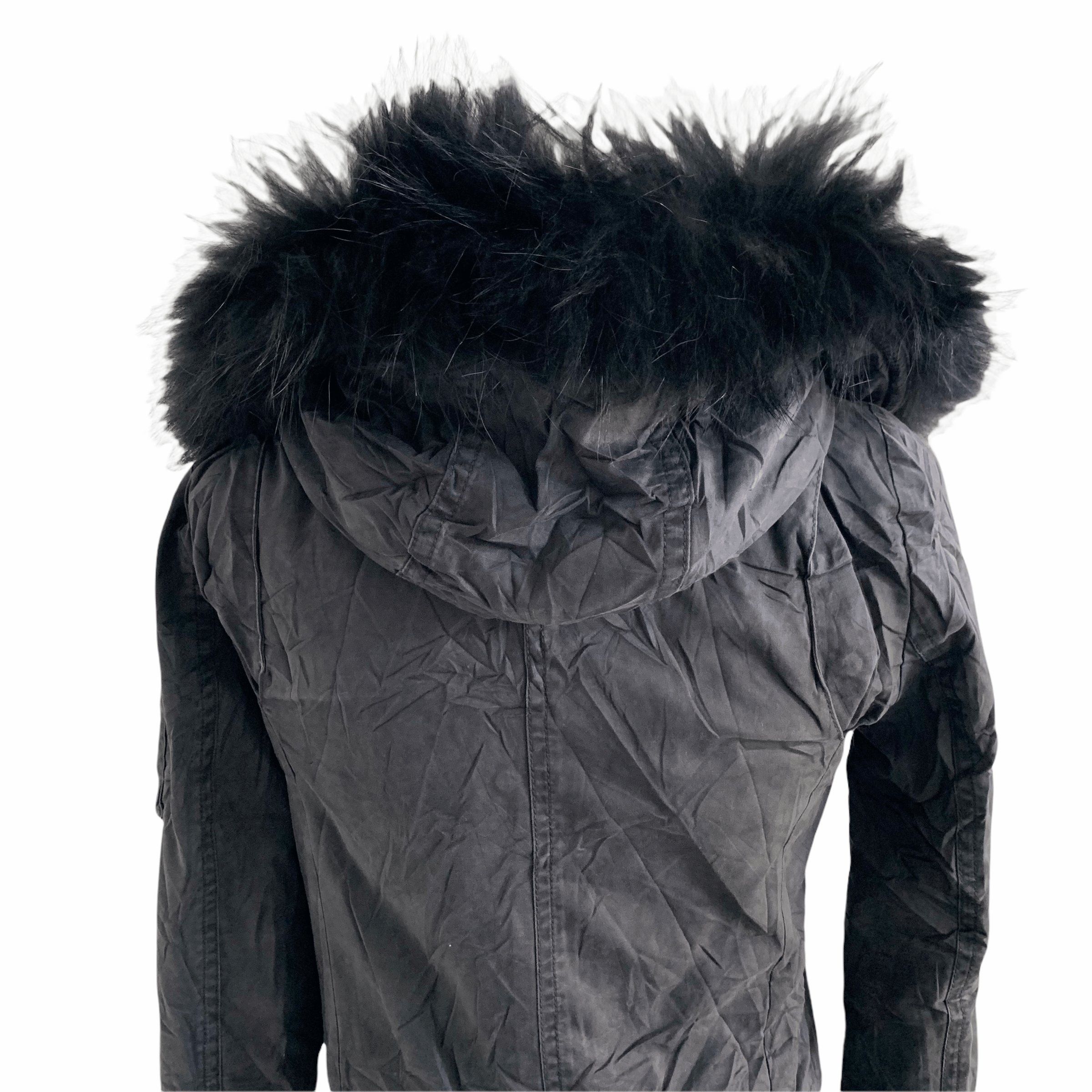 Burberry Blue Label Fur Hoodie Crop Jacket #3298-42 - 12