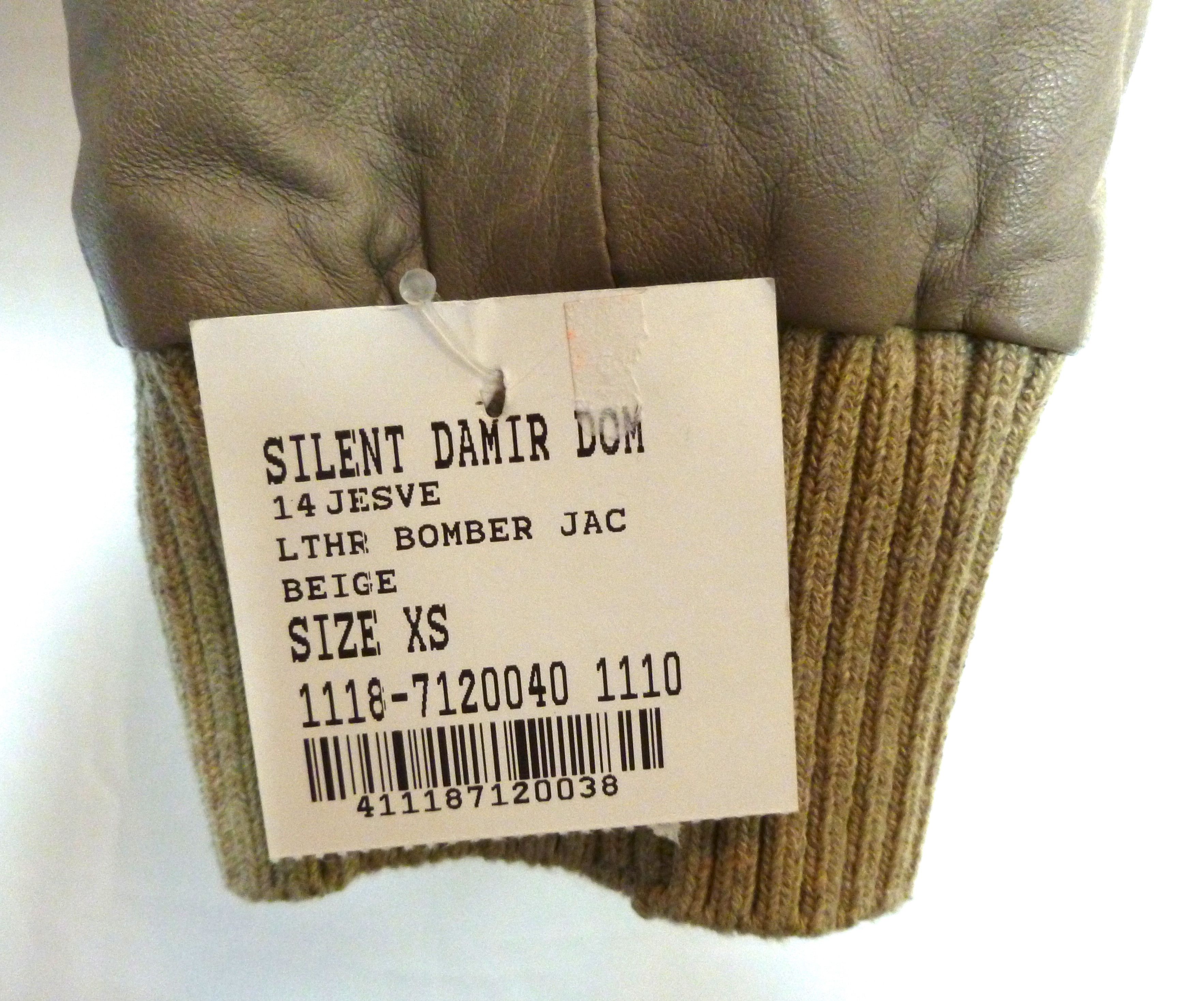 $1.3k Silent Damir Doma Tan Leather Bomber Jacket NWT - 9