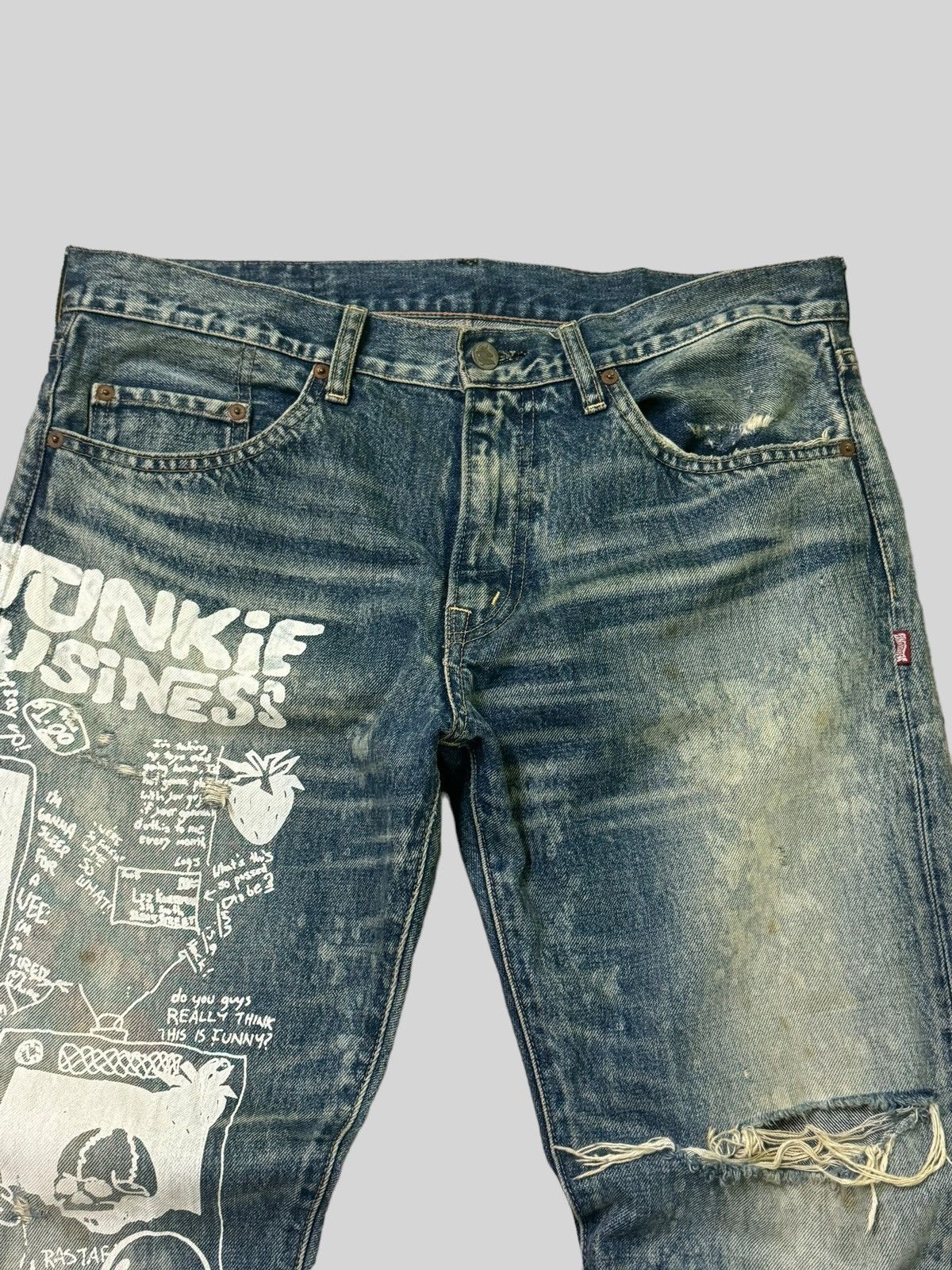 Distressed RNA INC Junkie Business Trashed Denim - 3