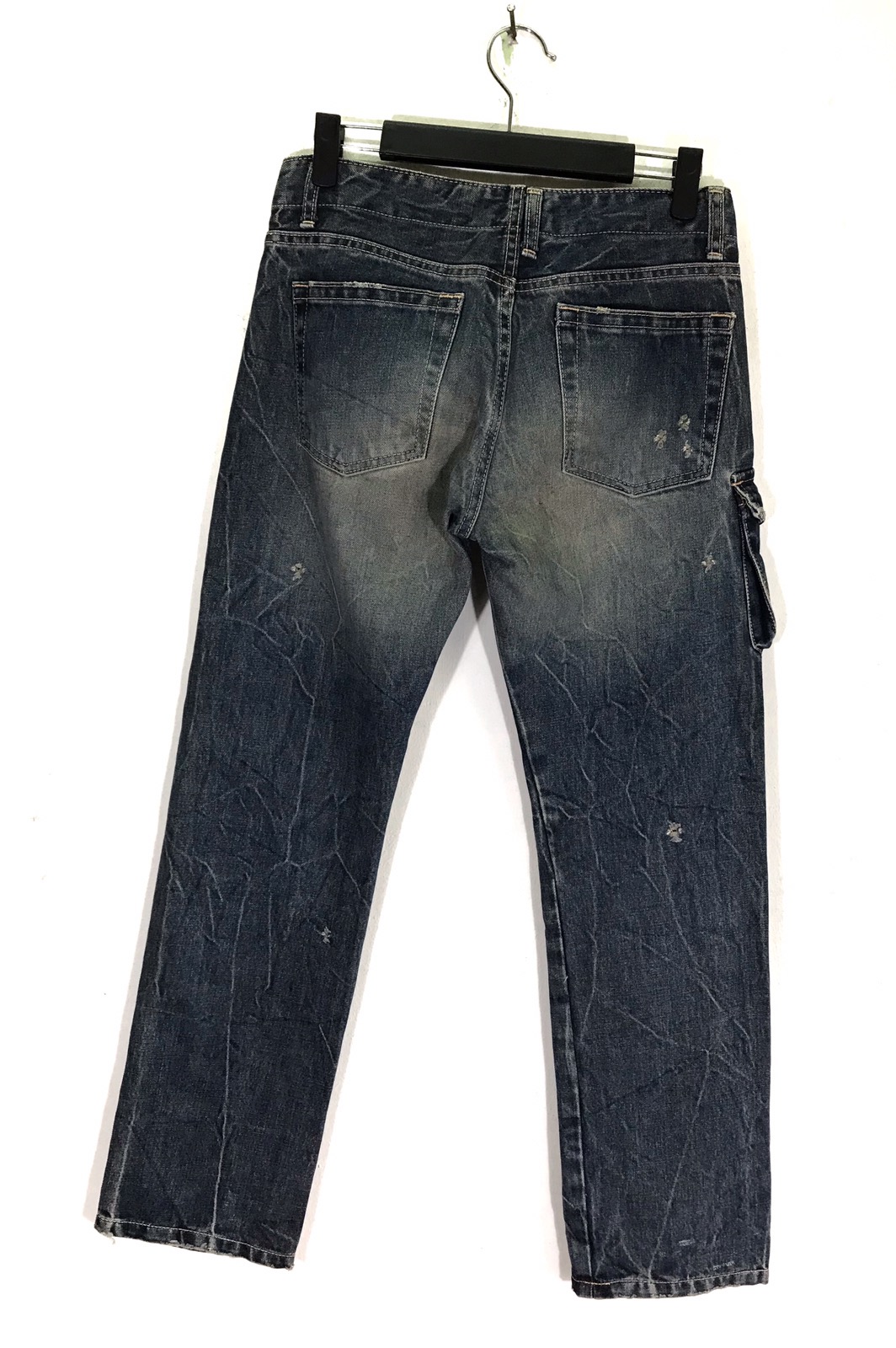 Indigo - Blue Blue Japan Distressed faded Jeans Made in Japan - 8