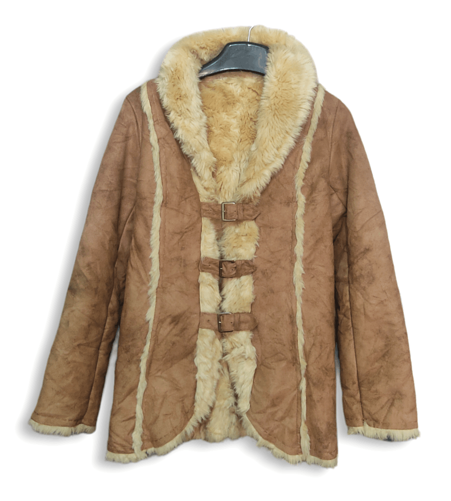 Designer - VOUS MÊME Suede Faux Fur Shearling Leather Jacket - 1