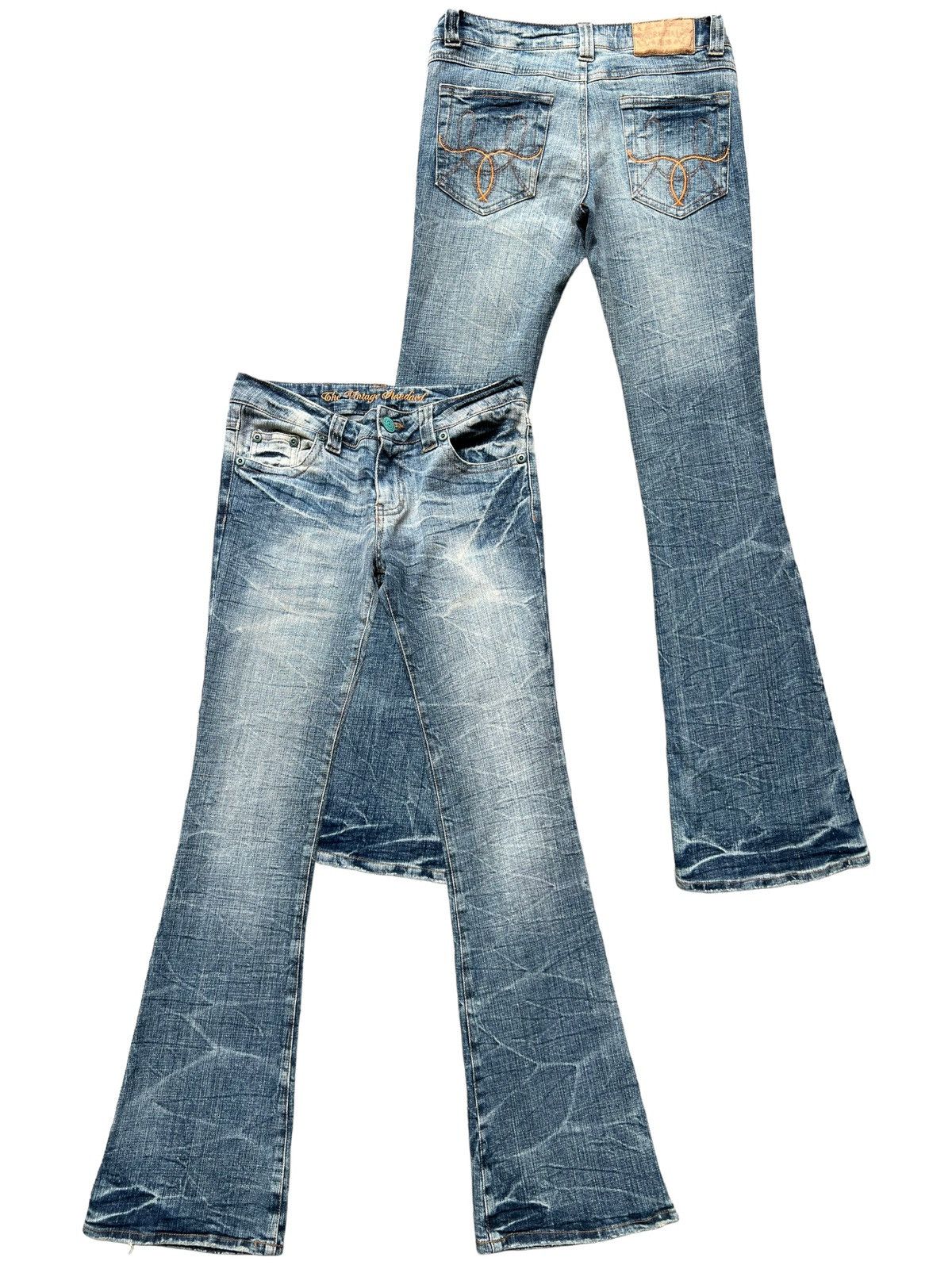 Hype - Vintage Standard Distressed Lowrise Flare Denim Jeans 29x32 - 1