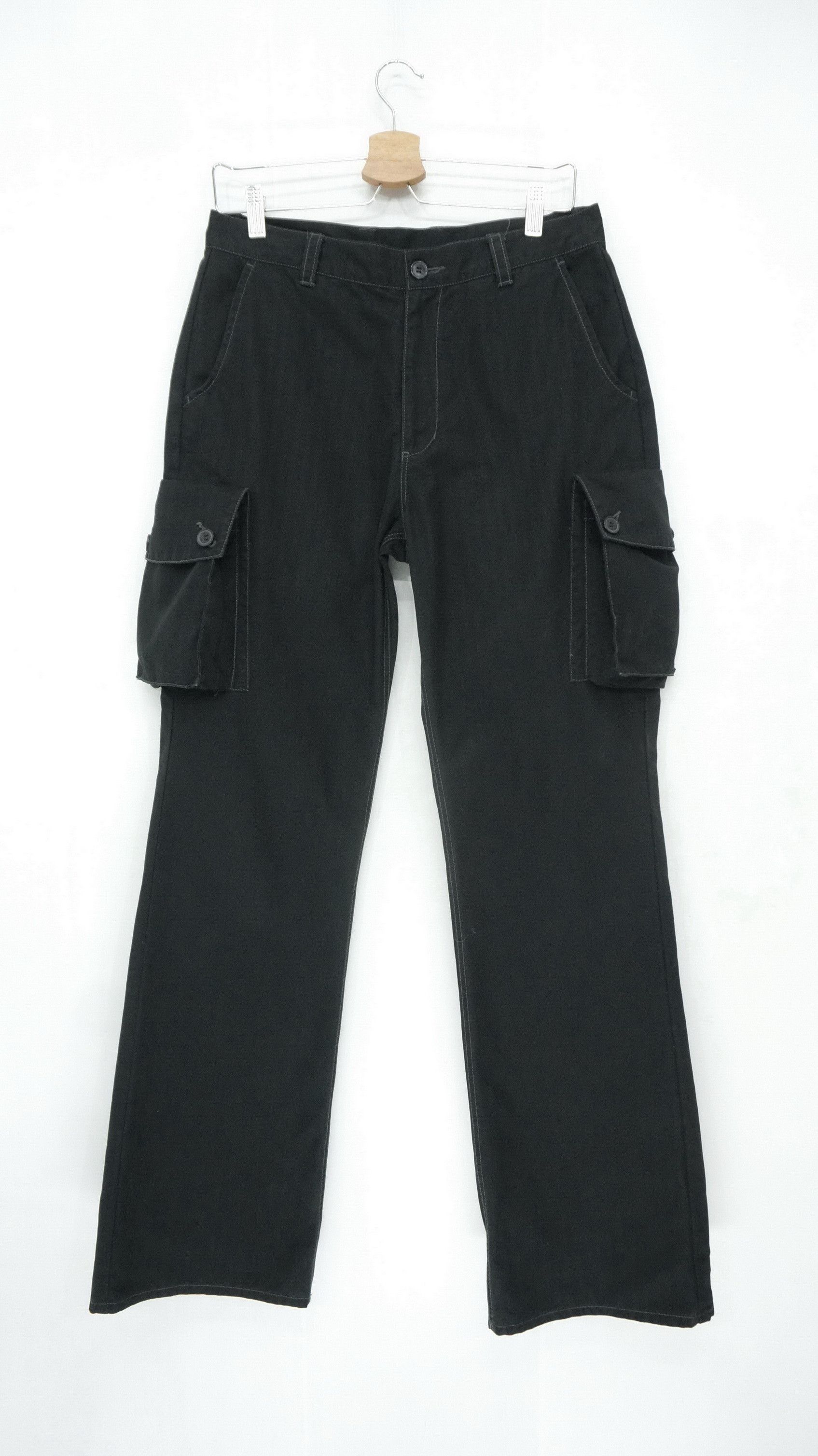 Japanese Brand - Dope! ALLIX DESIGN TOKYO Striped Flared Worn Cargo Pants - 2