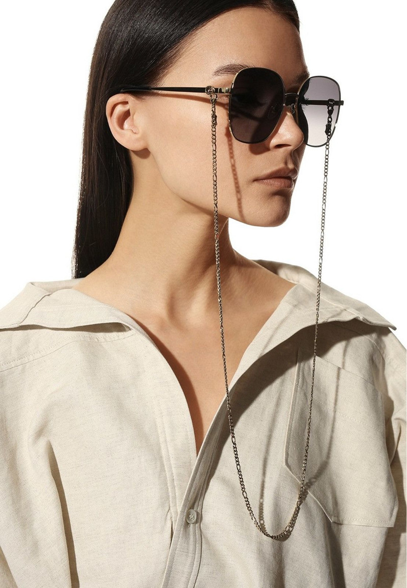 NEW GUCCI GG1089SA 001 + GOLD CHAIN SUNGLASSES GUCCI - 1