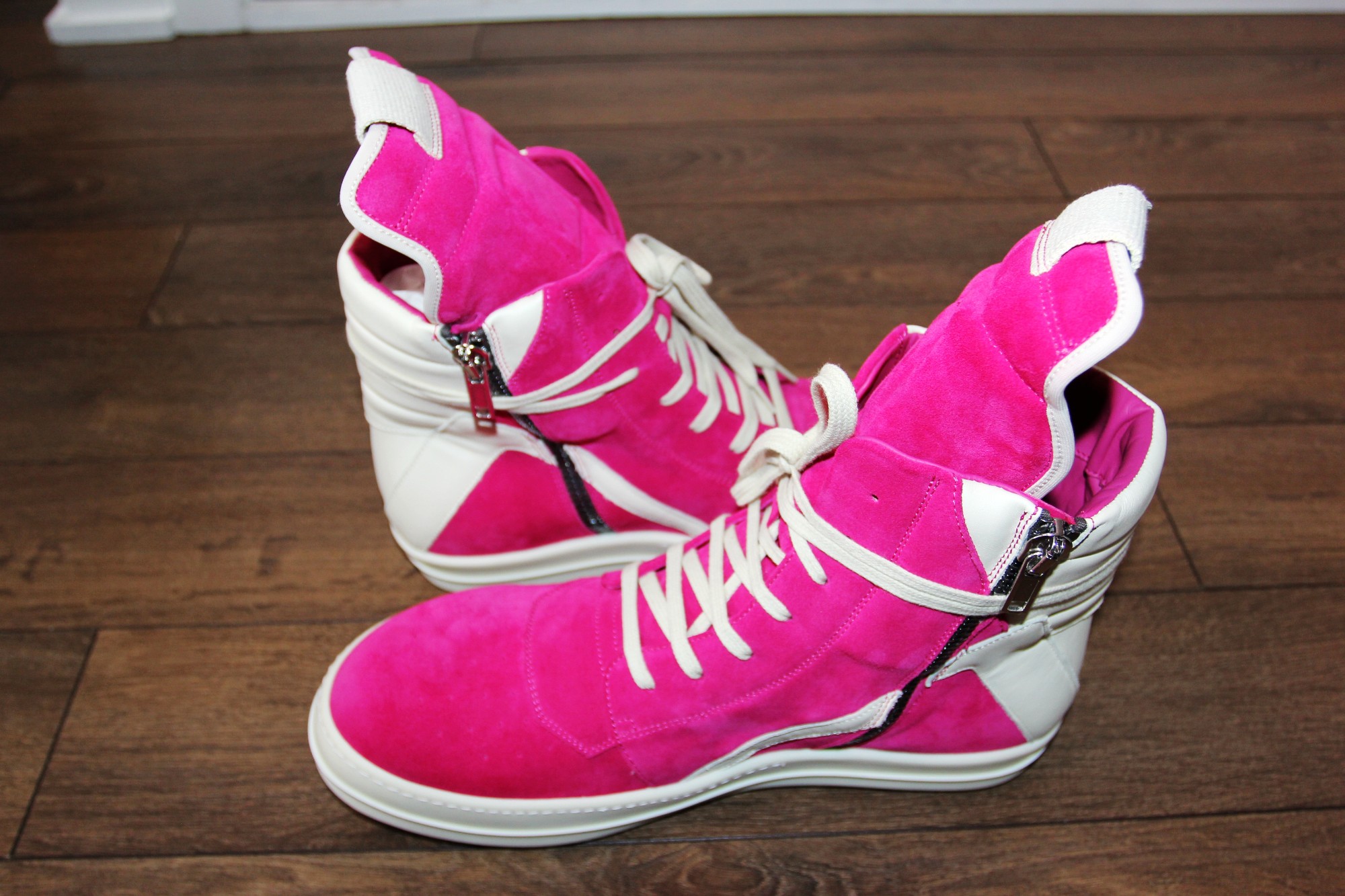 Laces Pink Geobasket Perfect Rick Owens Women Geobasket Sneakers