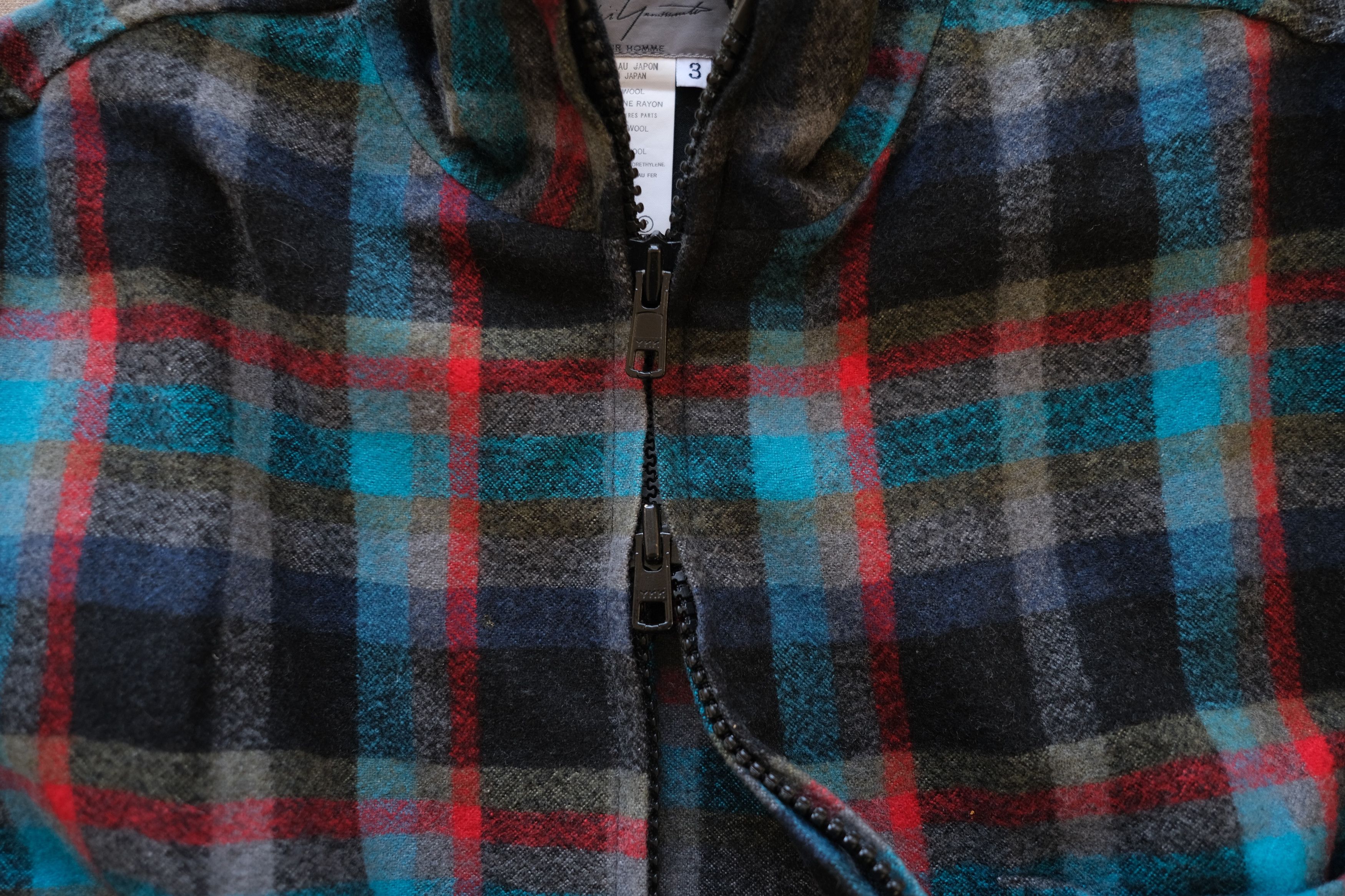 AW02 Plaid Dual-Zip Shirt/Jacket, YYPH - 4