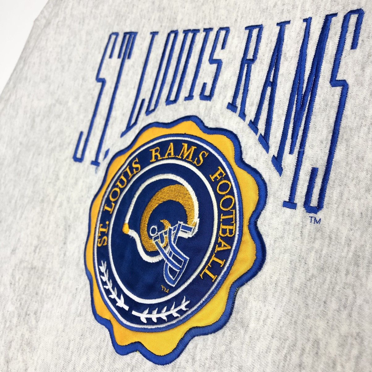 Vintage St Louis Rams Football Sweatshirt Embroidery Logo - 4