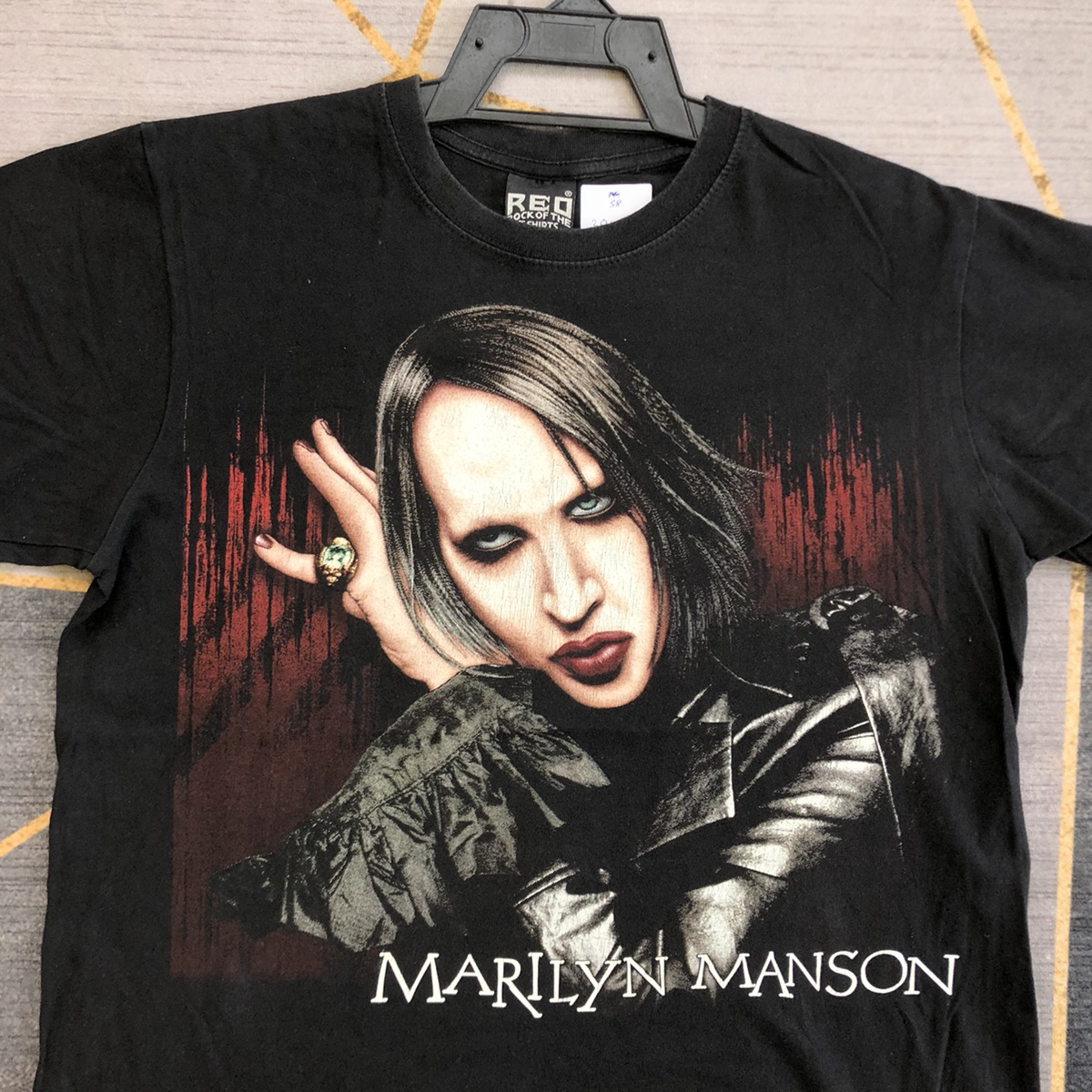 Vintage - Vintage Bootleg Marilyn Manson Band T Shirt Medium Size - 6